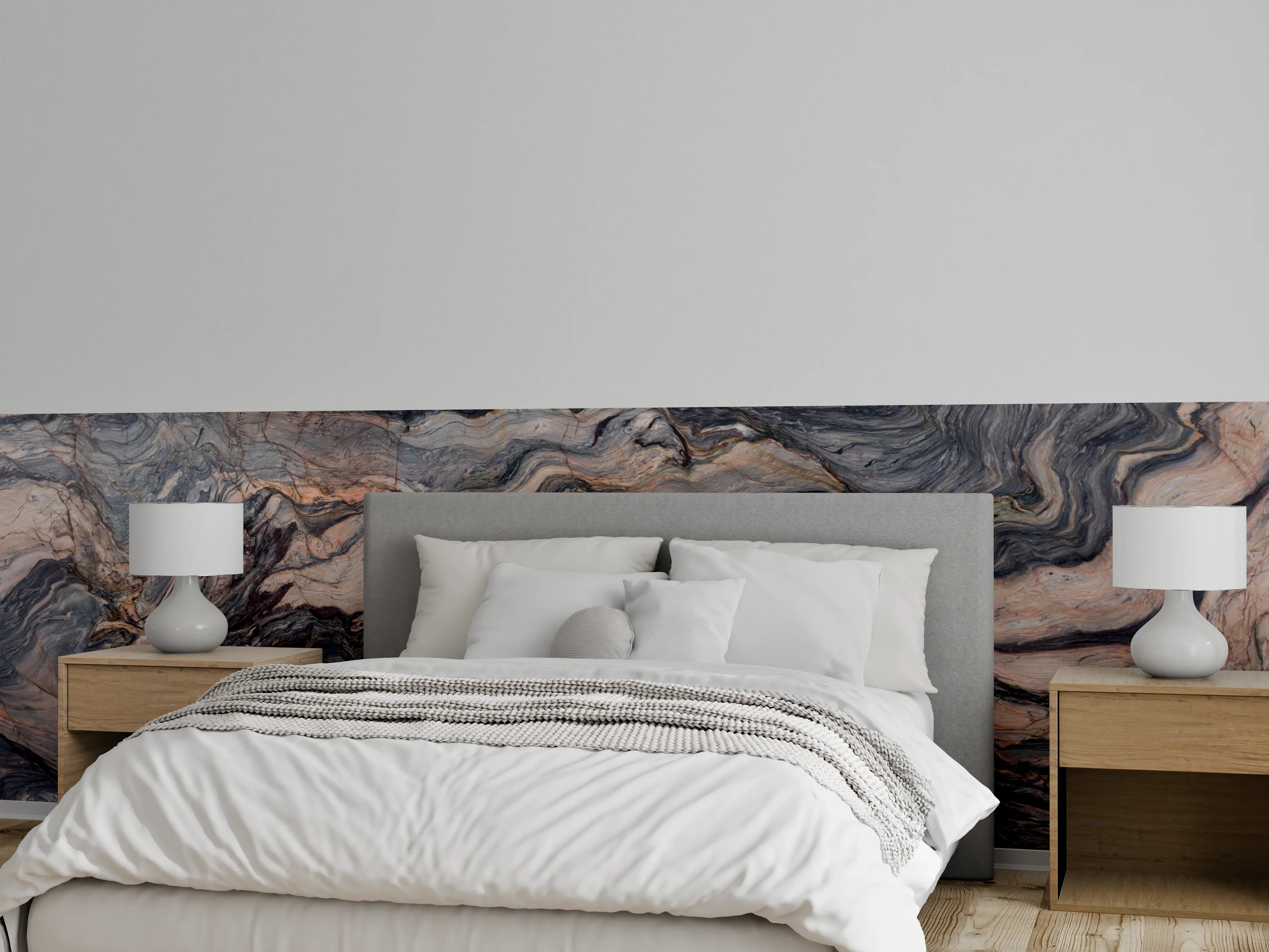 Wandverkleidung Schlafzimmer - Dramatischer Marmor: Wilde Schieferung, Modern