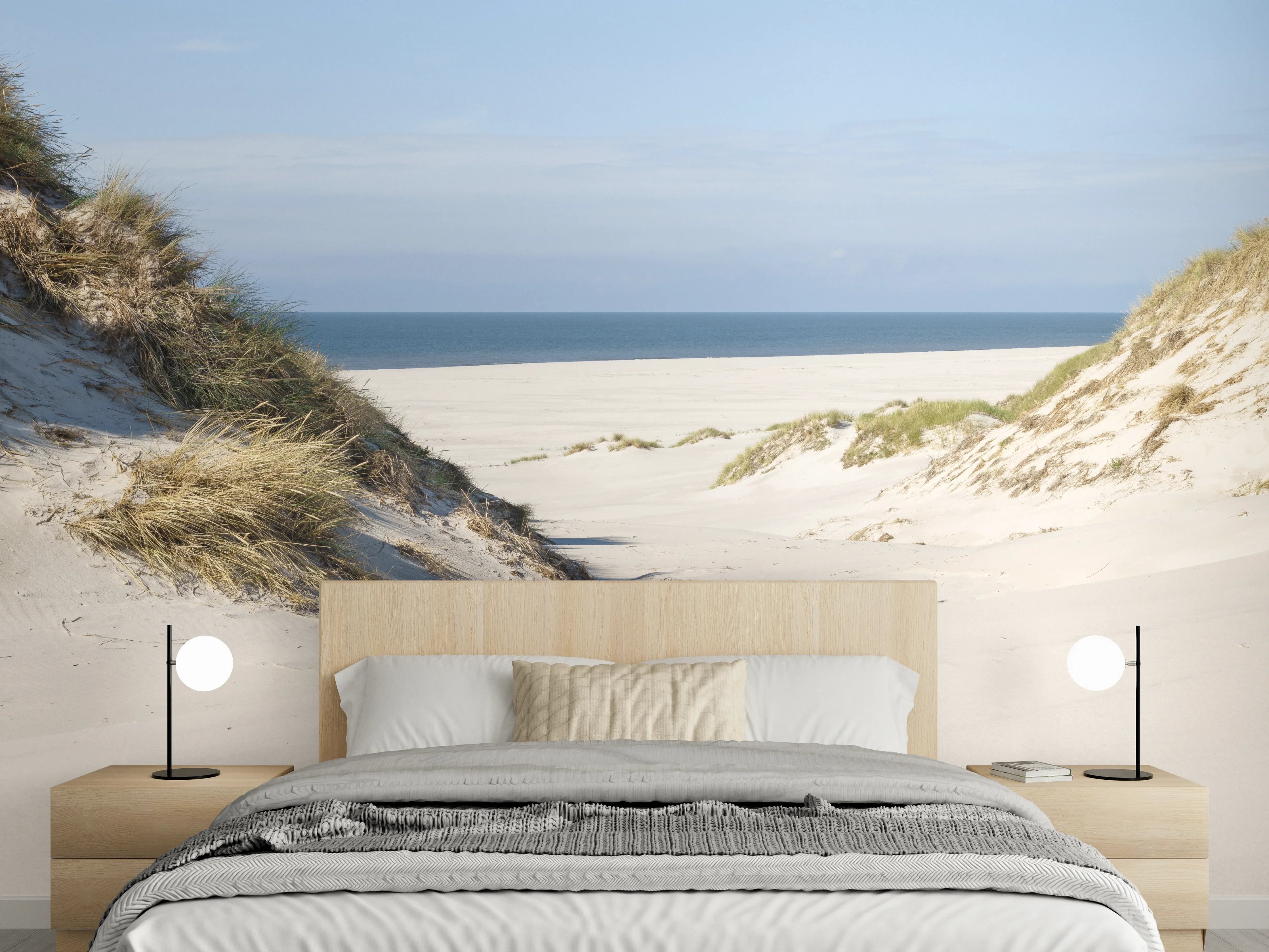 Wandverkleidung Schlafzimmer - Dünenlandschaft Meer Küste Natur