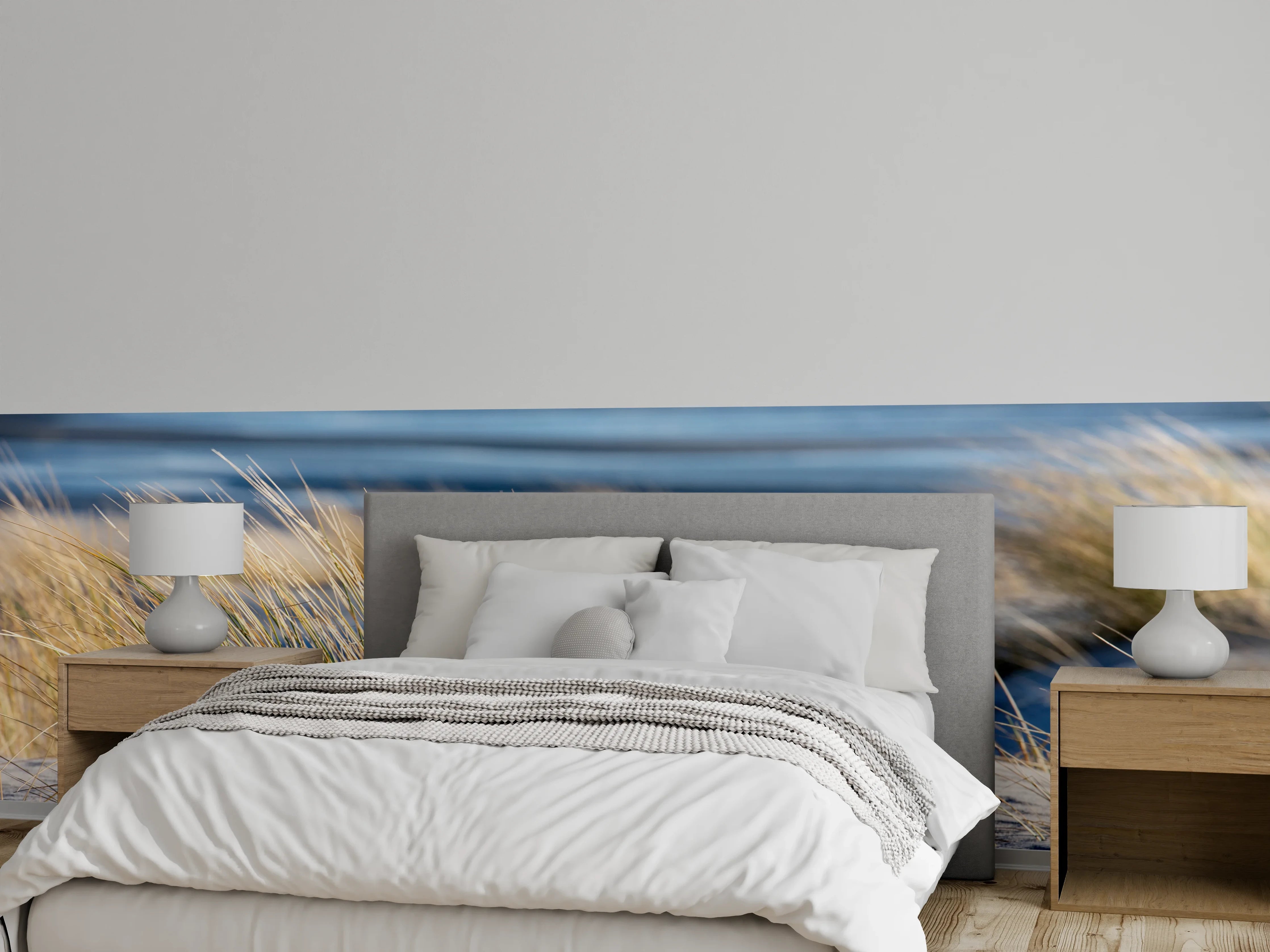 Wandverkleidung Schlafzimmer - Dünenlandschaft am Meer – Maritime Ruhe