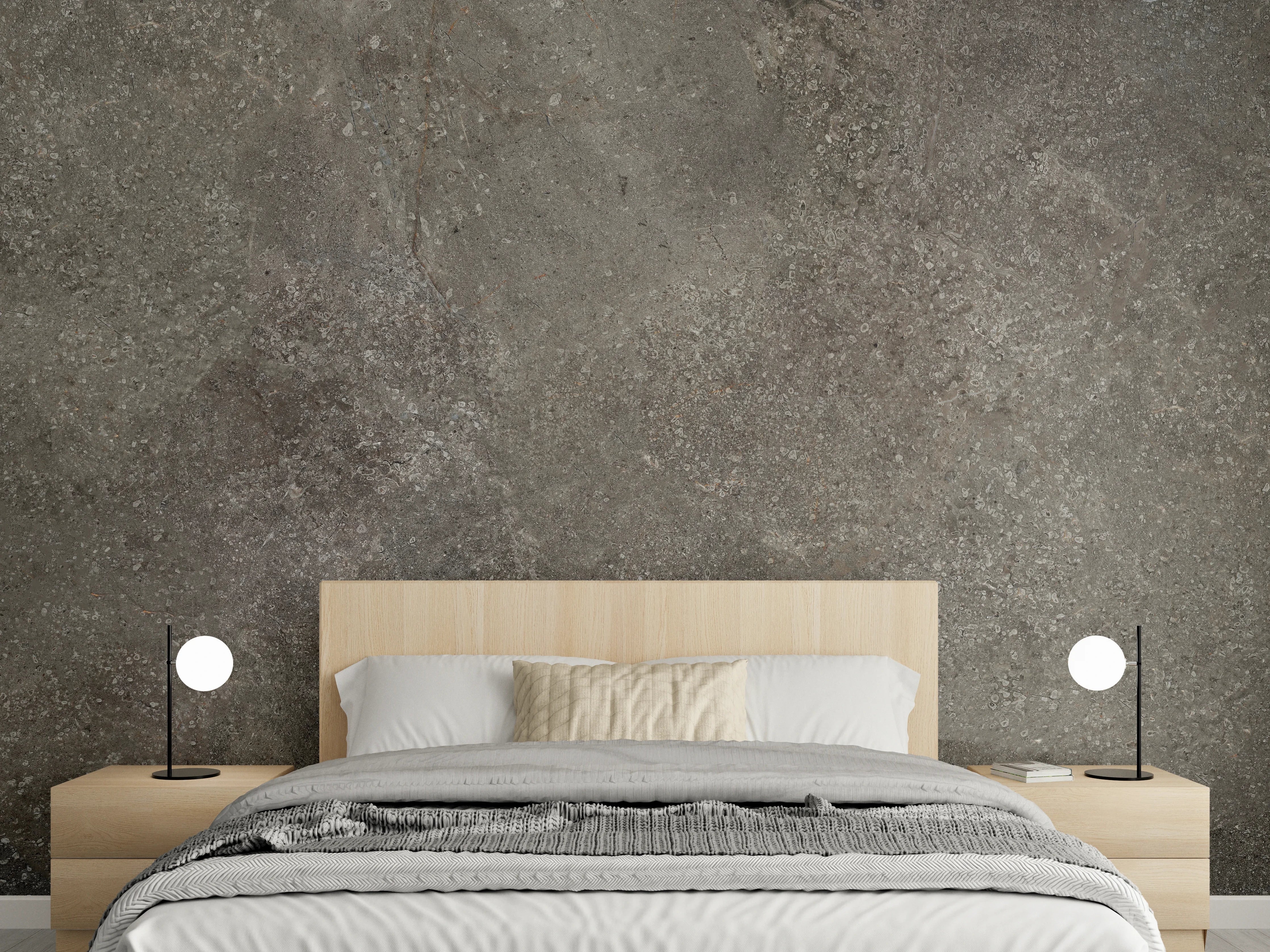 Wandverkleidung Schlafzimmer - Dunkelgrauer schwarzer Schieferhintergrund