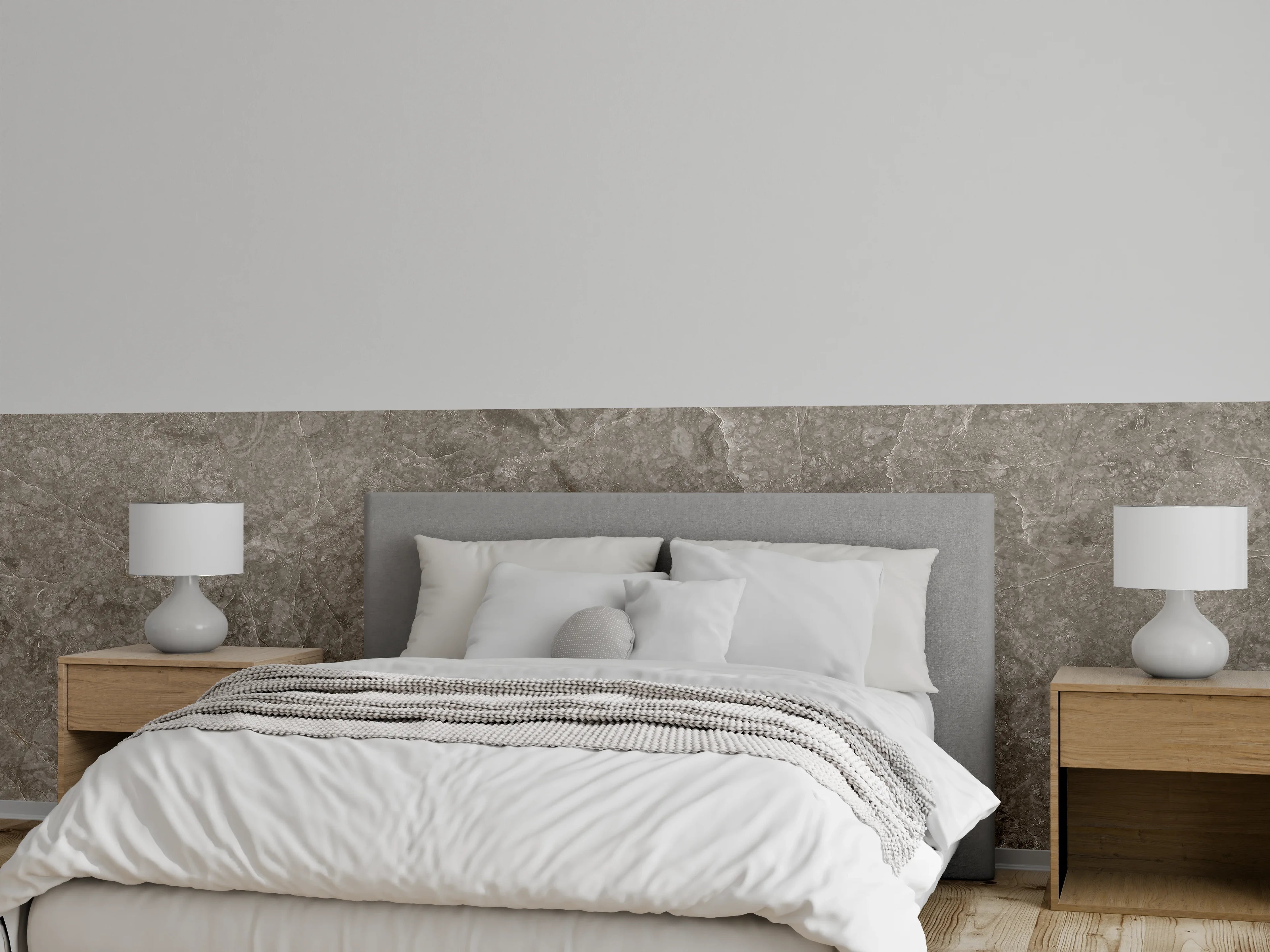 Wandverkleidung Schlafzimmer - Dunkle Marmor Stein Textur