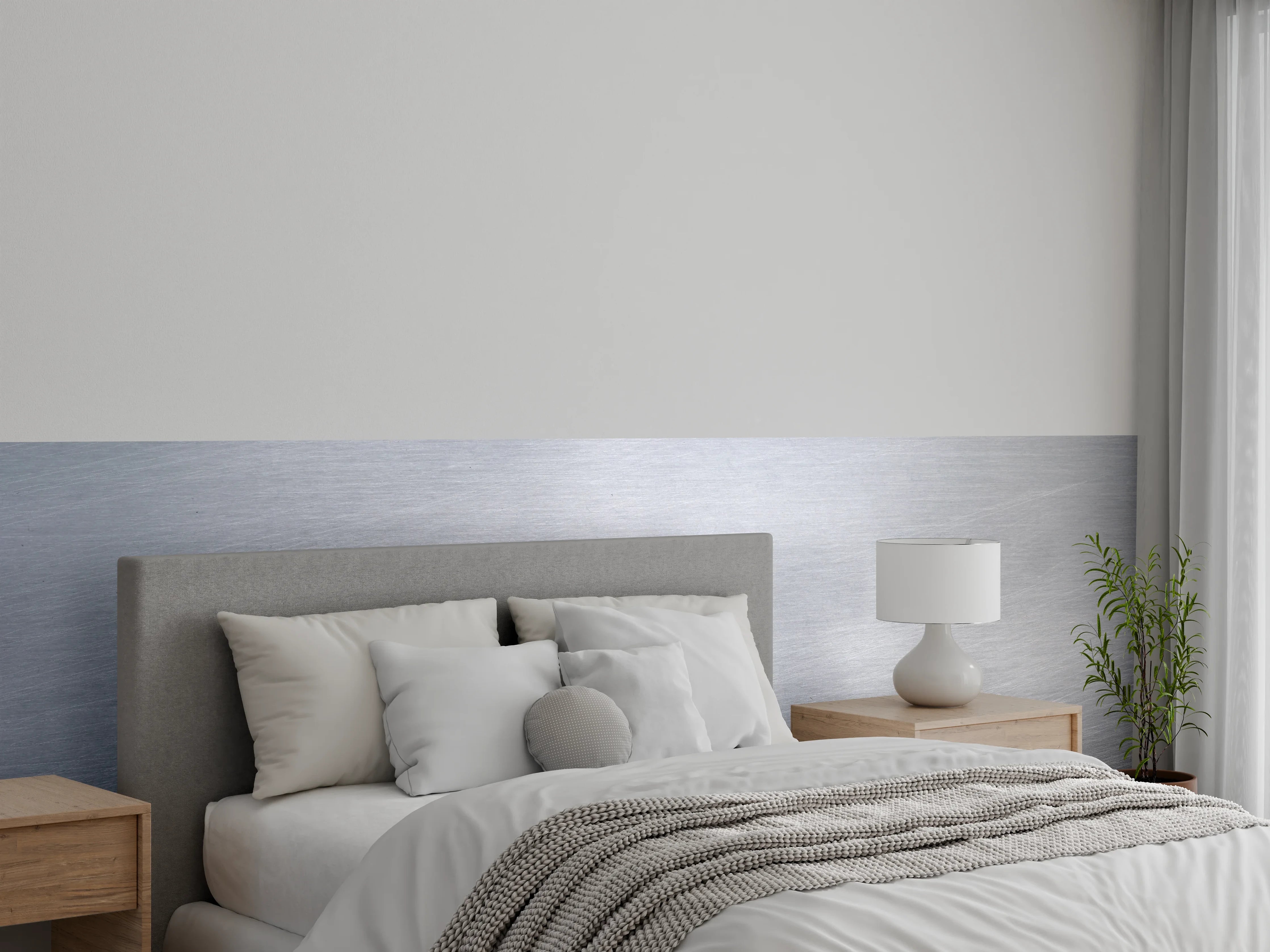 Wandverkleidung Schlafzimmer - Edle Metall-Optik für Wände
