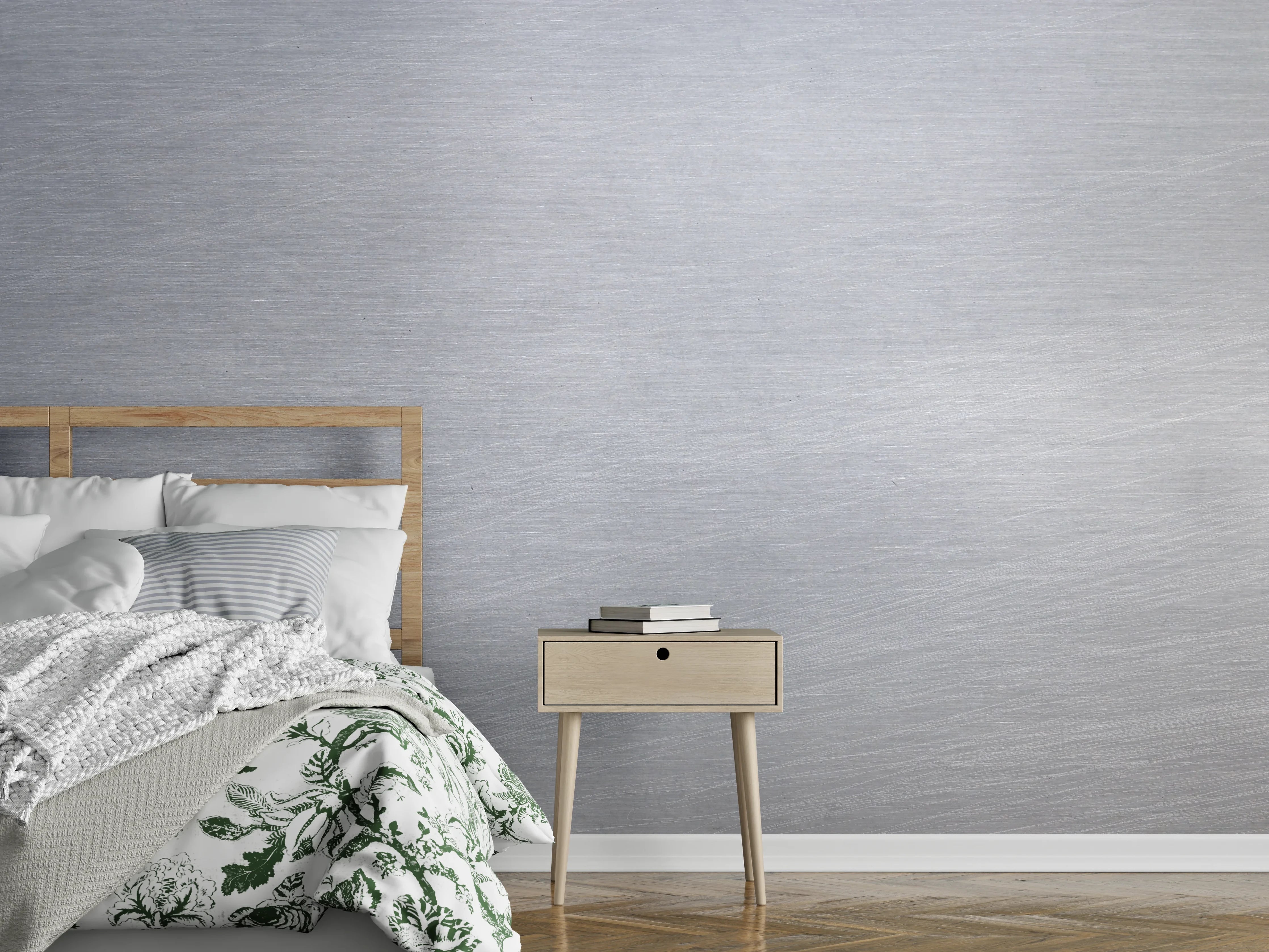Wandverkleidung Schlafzimmer - Edle Metall-Optik für Wände