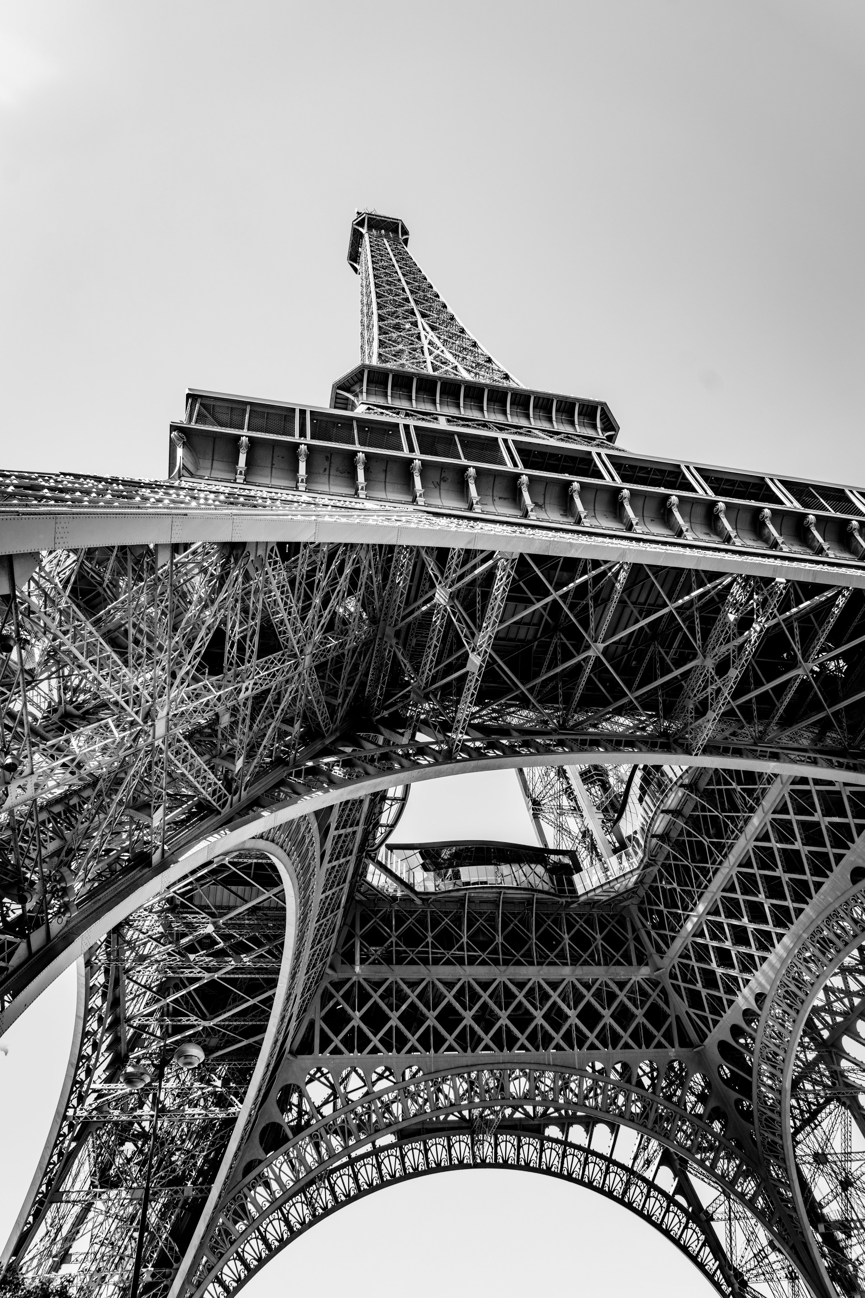 Wandverkleidung Schlafzimmer-Eiffelturm Schwarz-Weiß Architektur Motiv