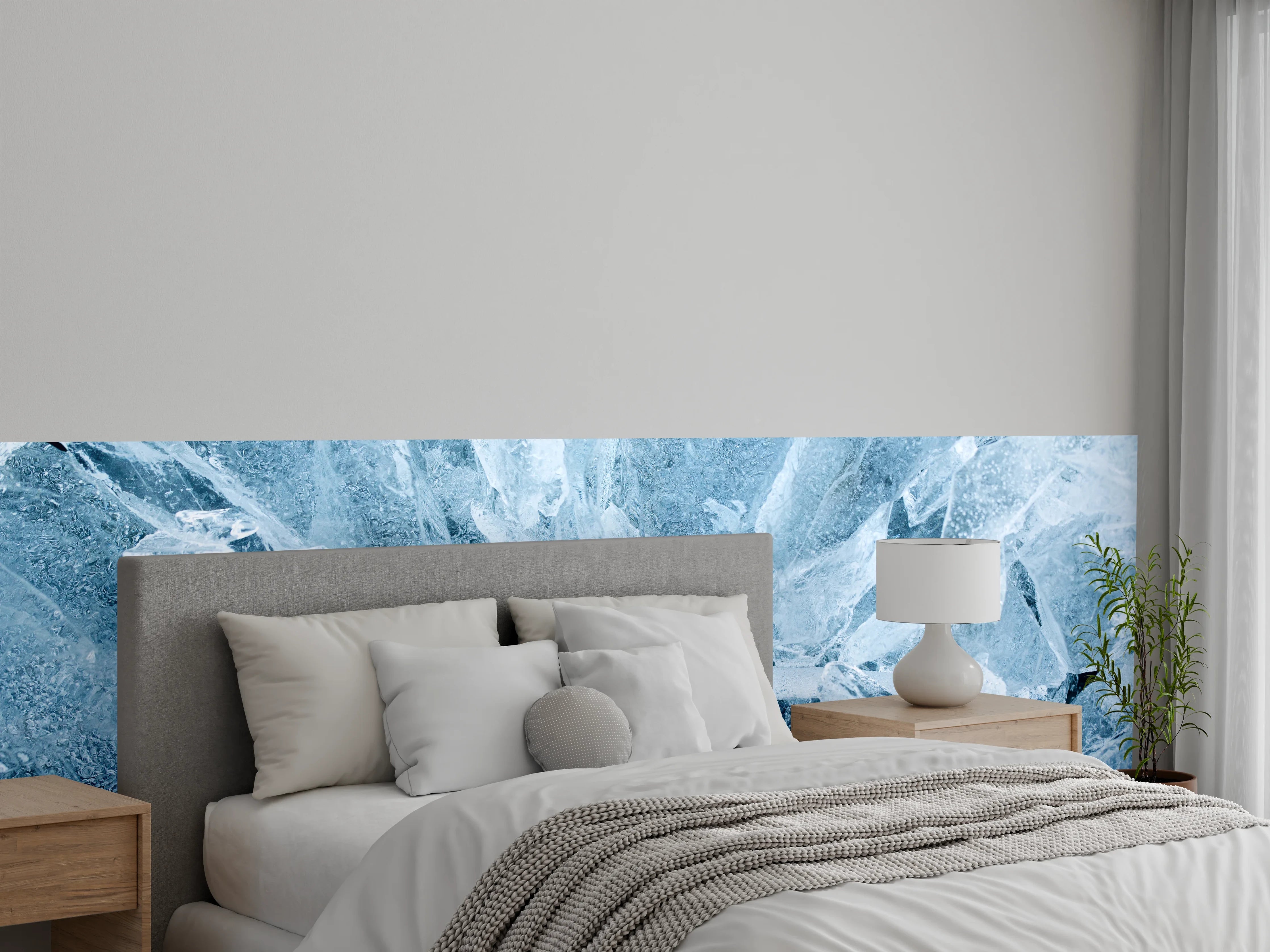 Wandverkleidung Schlafzimmer - Eisstruktur Textur Makro Naturfotografie