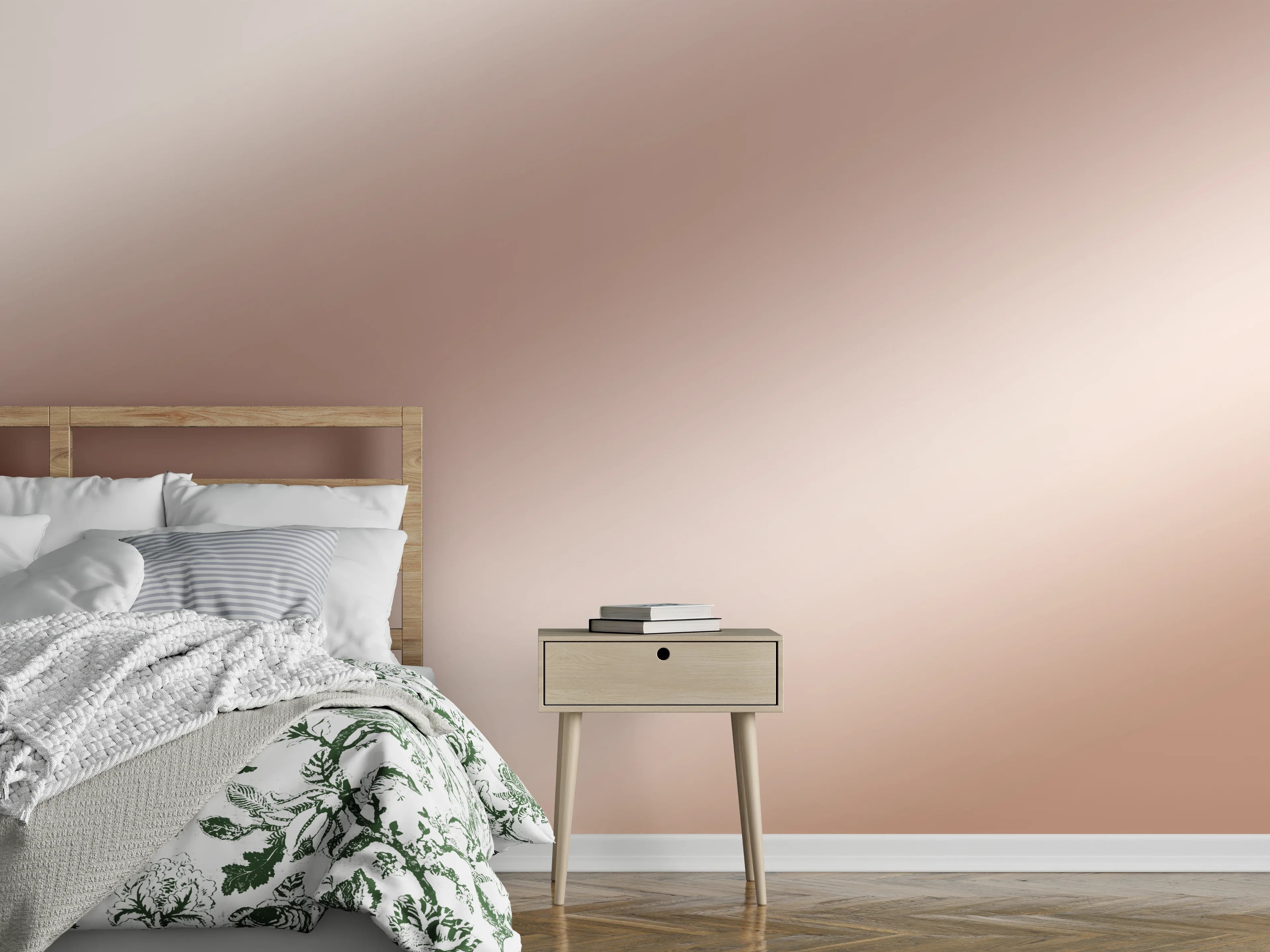 Wandverkleidung Schlafzimmer - Elegante Metallic-Bronze Wand