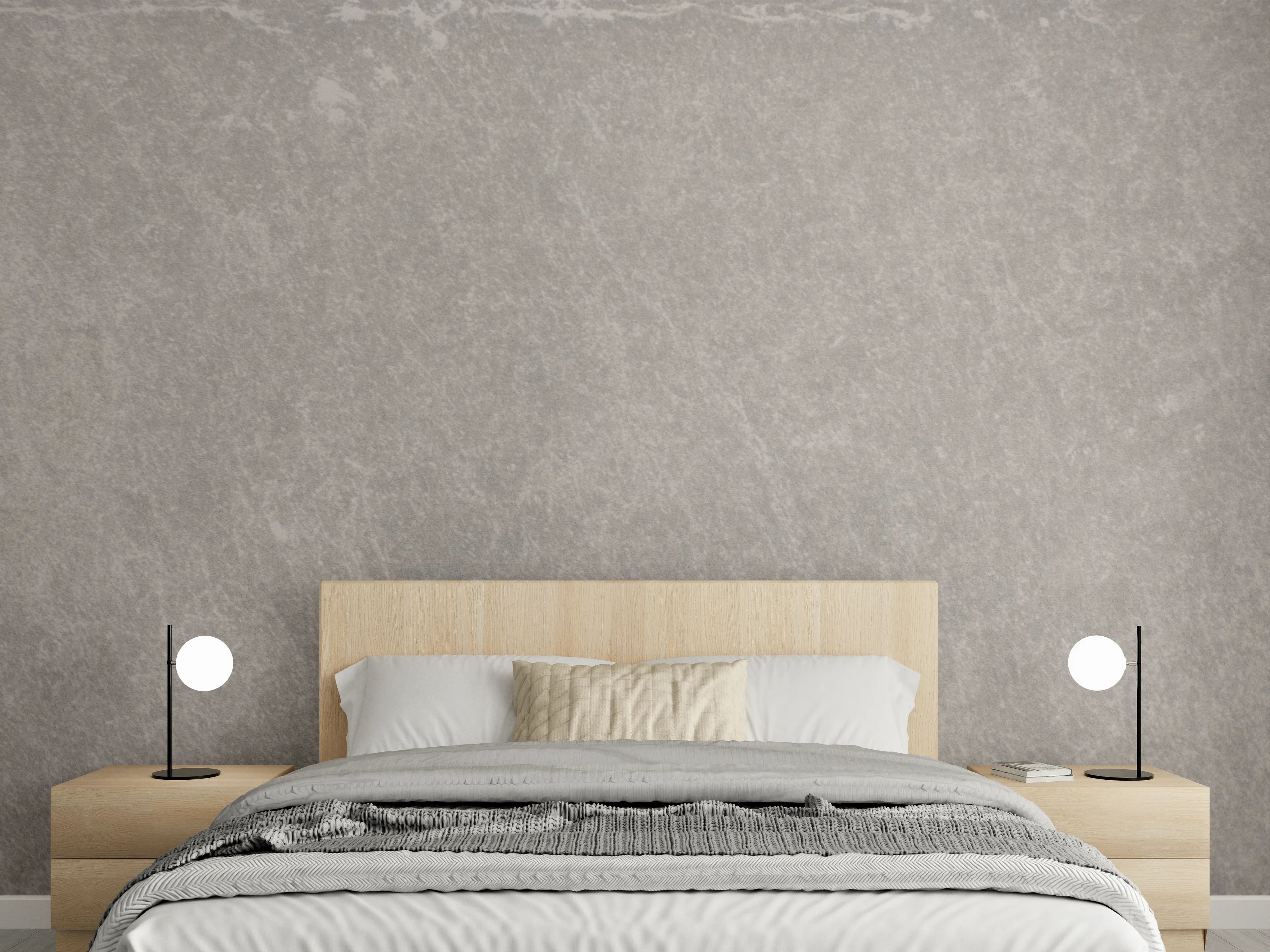 Wandverkleidung Schlafzimmer - Elegante Schieferoptik in dezentem Grau