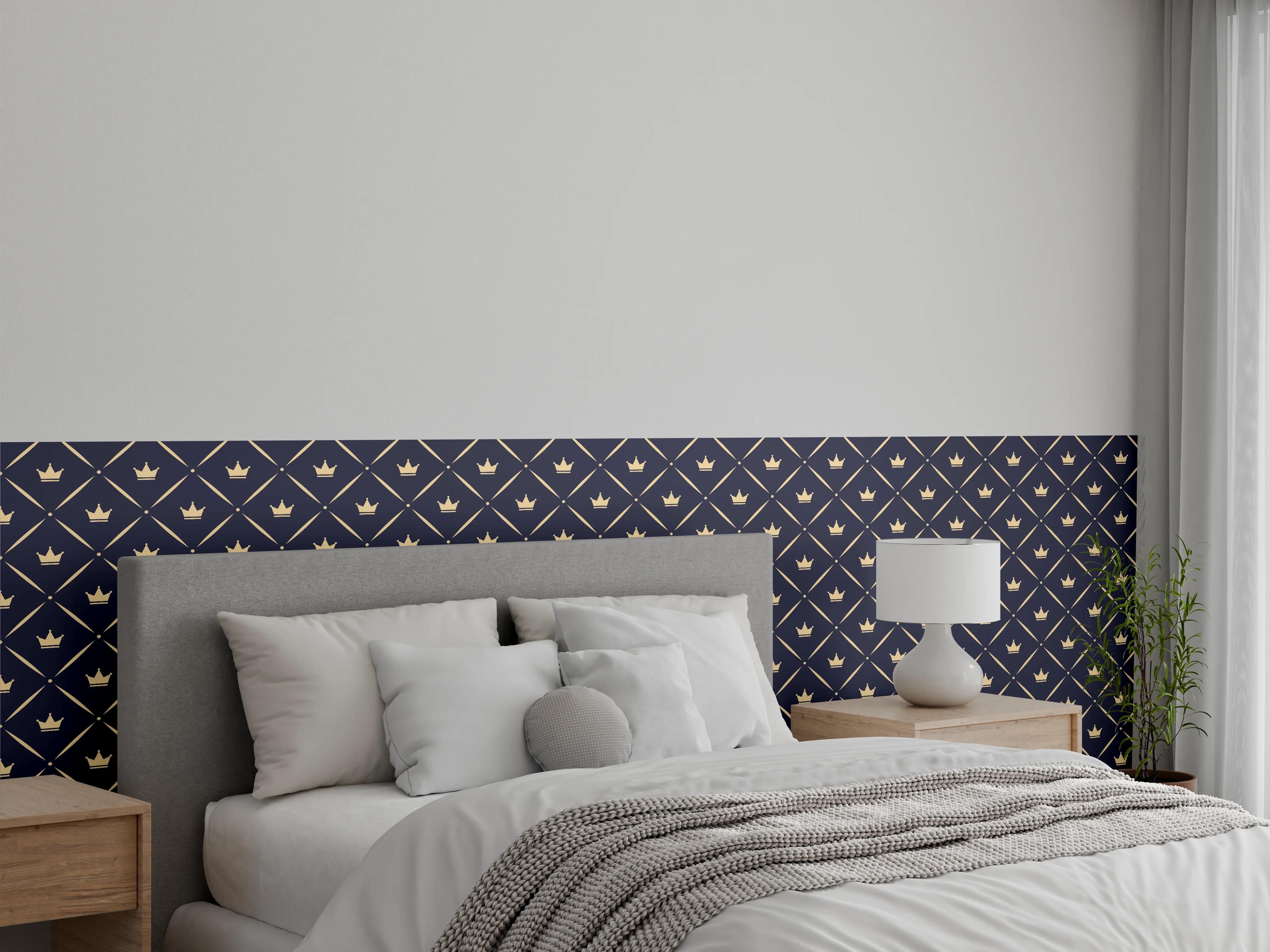 Wandverkleidung Schlafzimmer - Elegantes Art Deco Muster tapete