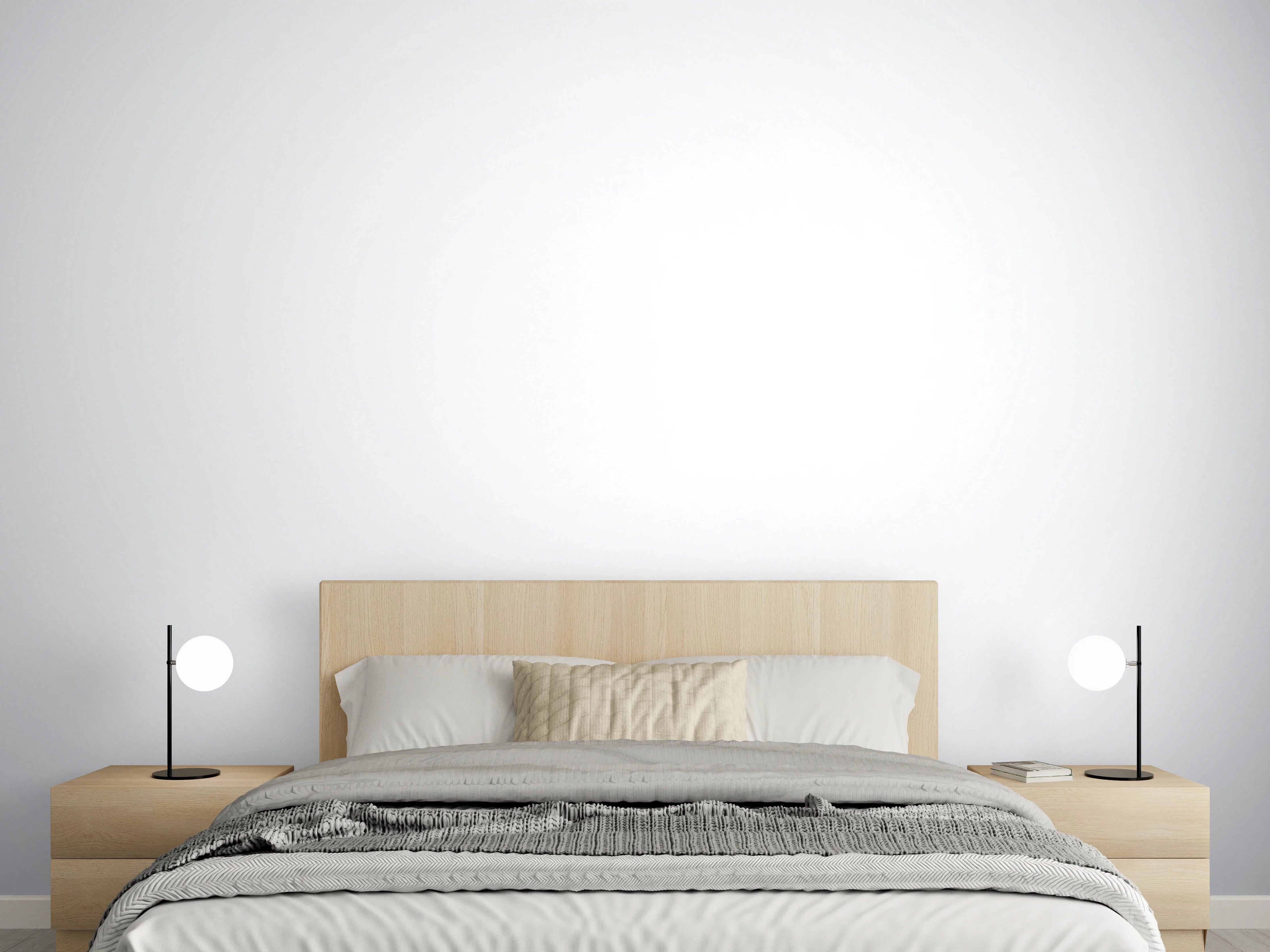 Wandverkleidung Schlafzimmer - Elegantes, neutrales Graugrau für moderne Gestaltung