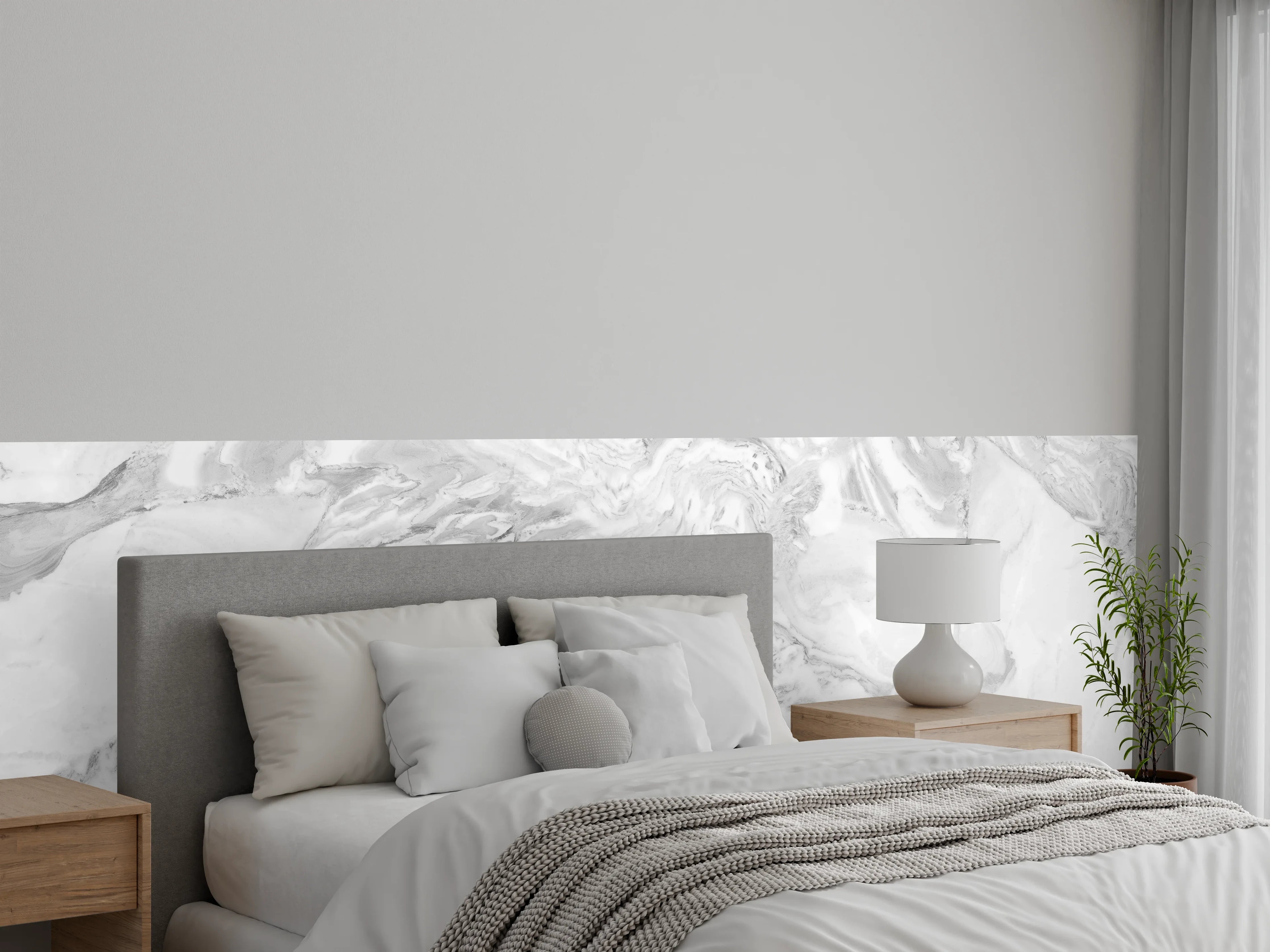 Wandverkleidung Schlafzimmer - Elfenbein italienischer Marmor