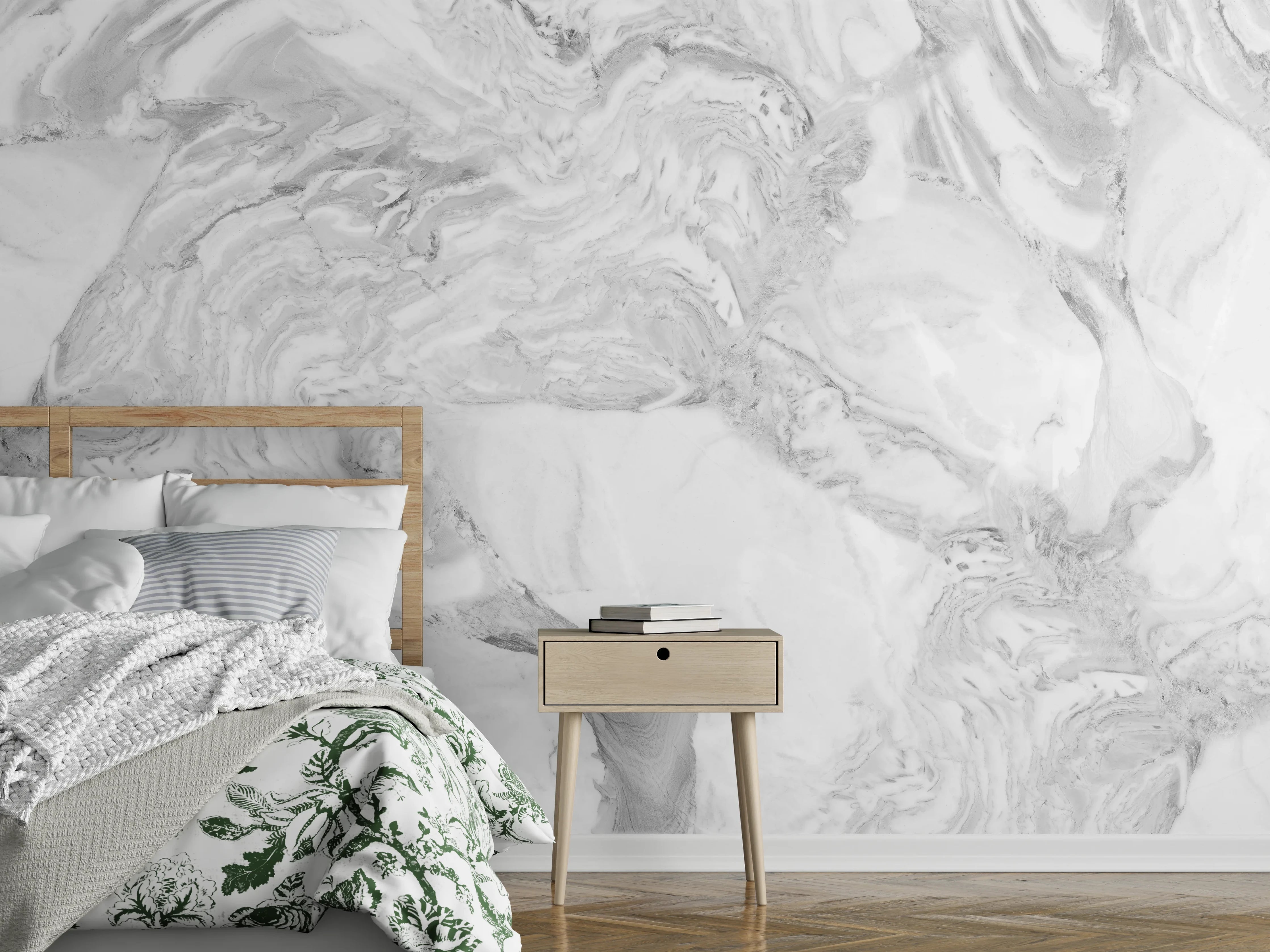 Wandverkleidung Schlafzimmer - Elfenbein italienischer Marmor