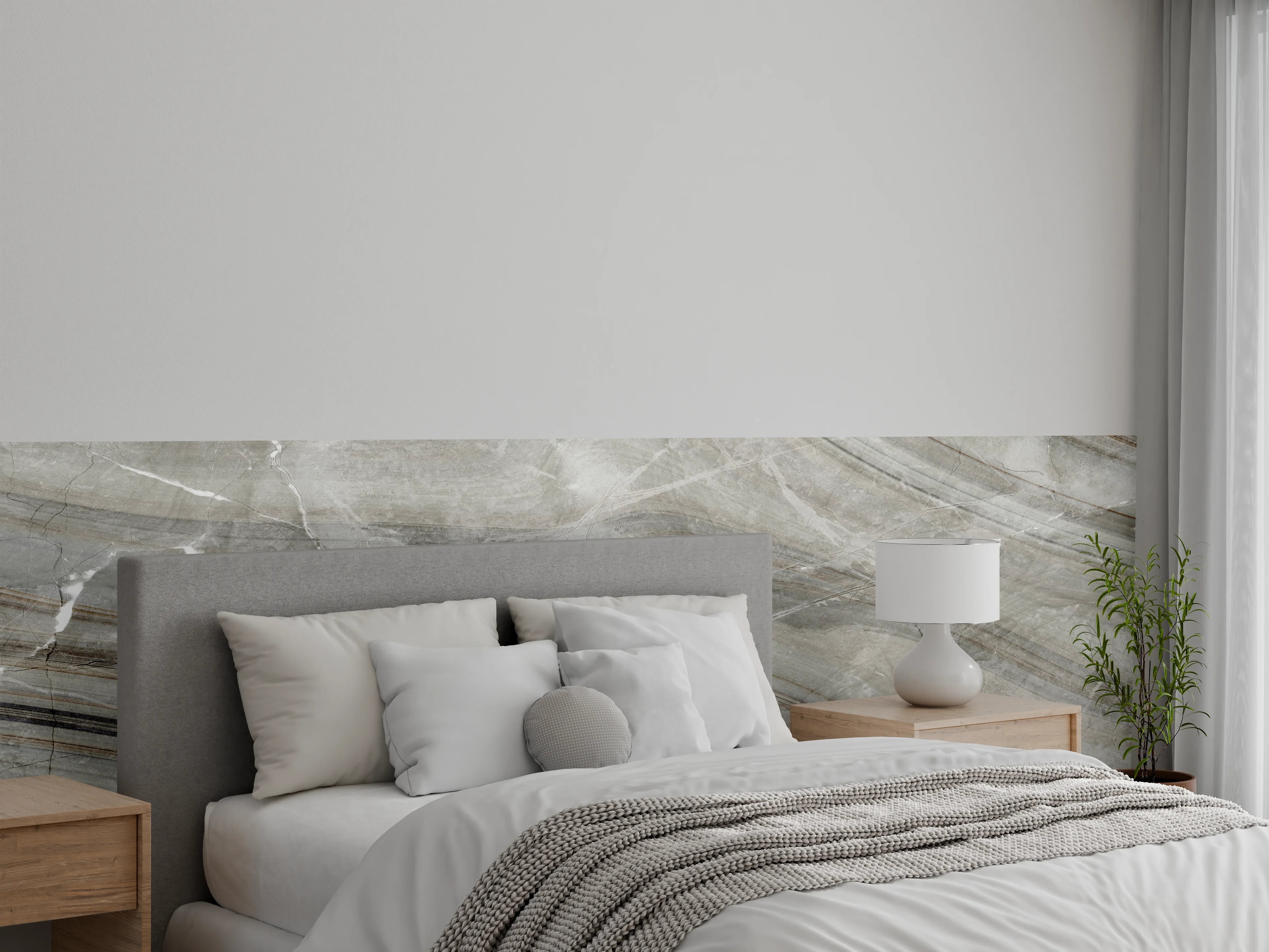 Wandverkleidung Schlafzimmer - Emperador-Marmor