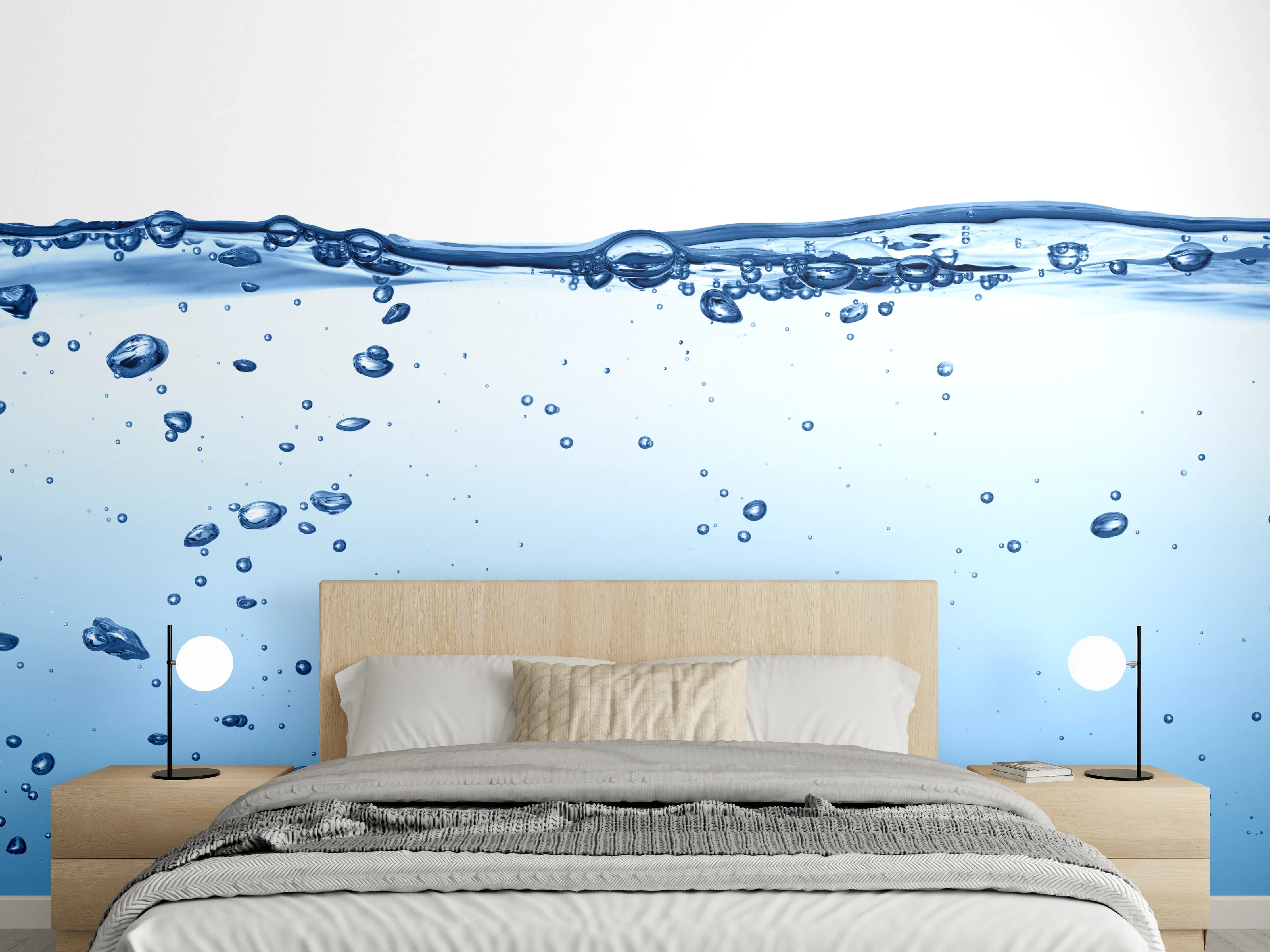 Wandverkleidung Schlafzimmer - Energie des Wassers