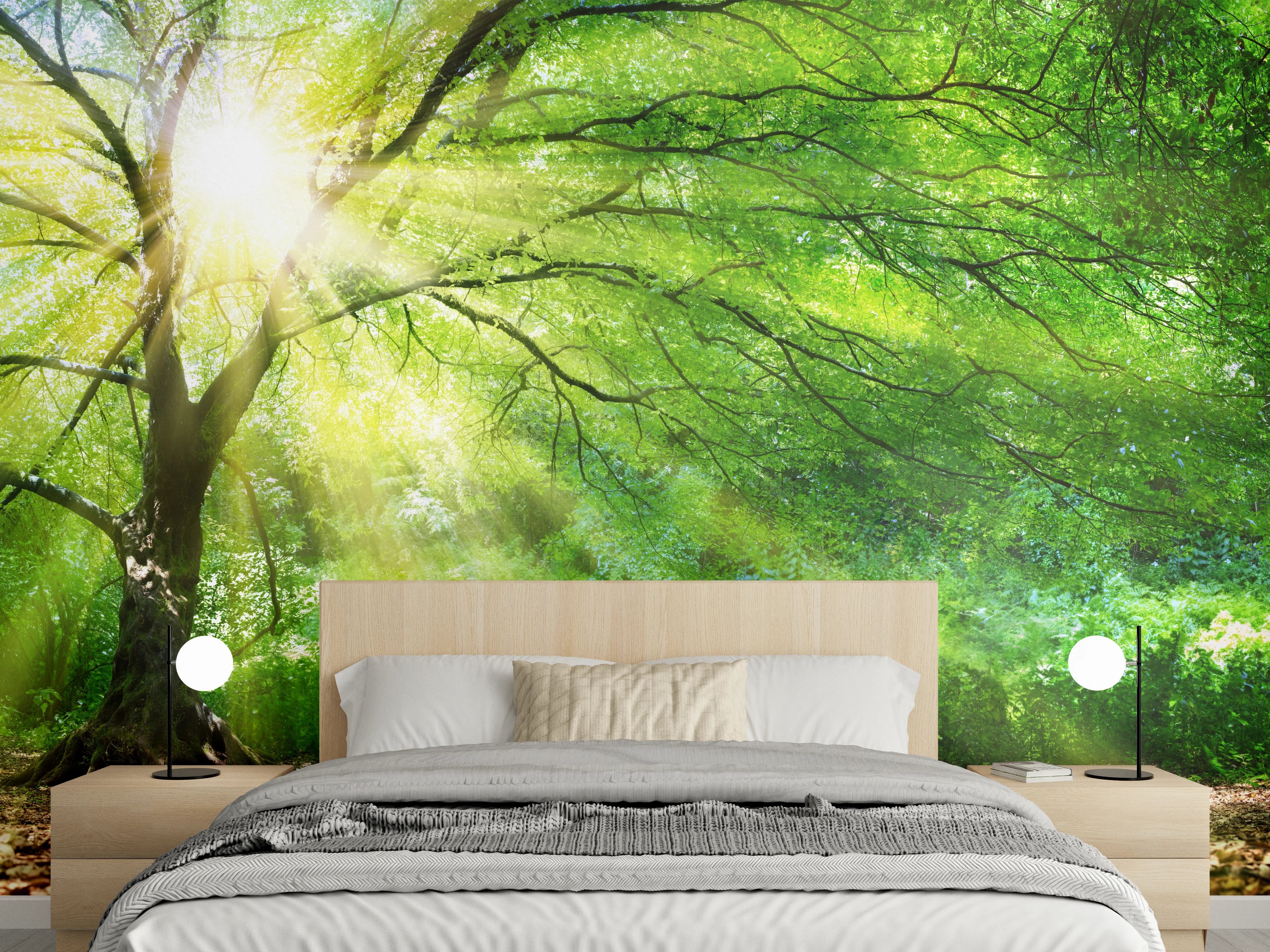 Wandverkleidung Schlafzimmer - Energiegeladener Wald