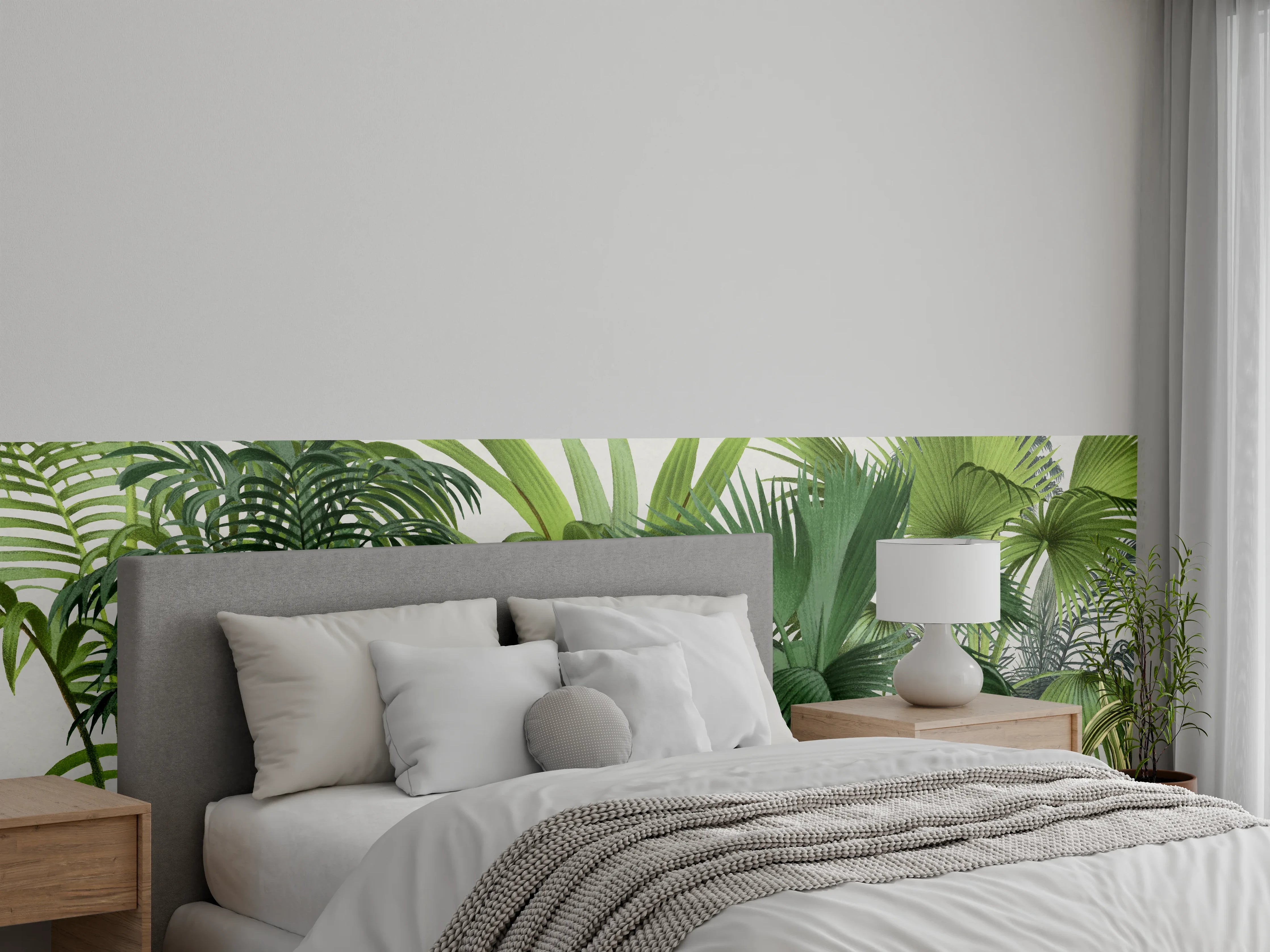 Wandverkleidung Schlafzimmer - Exotische Bäume