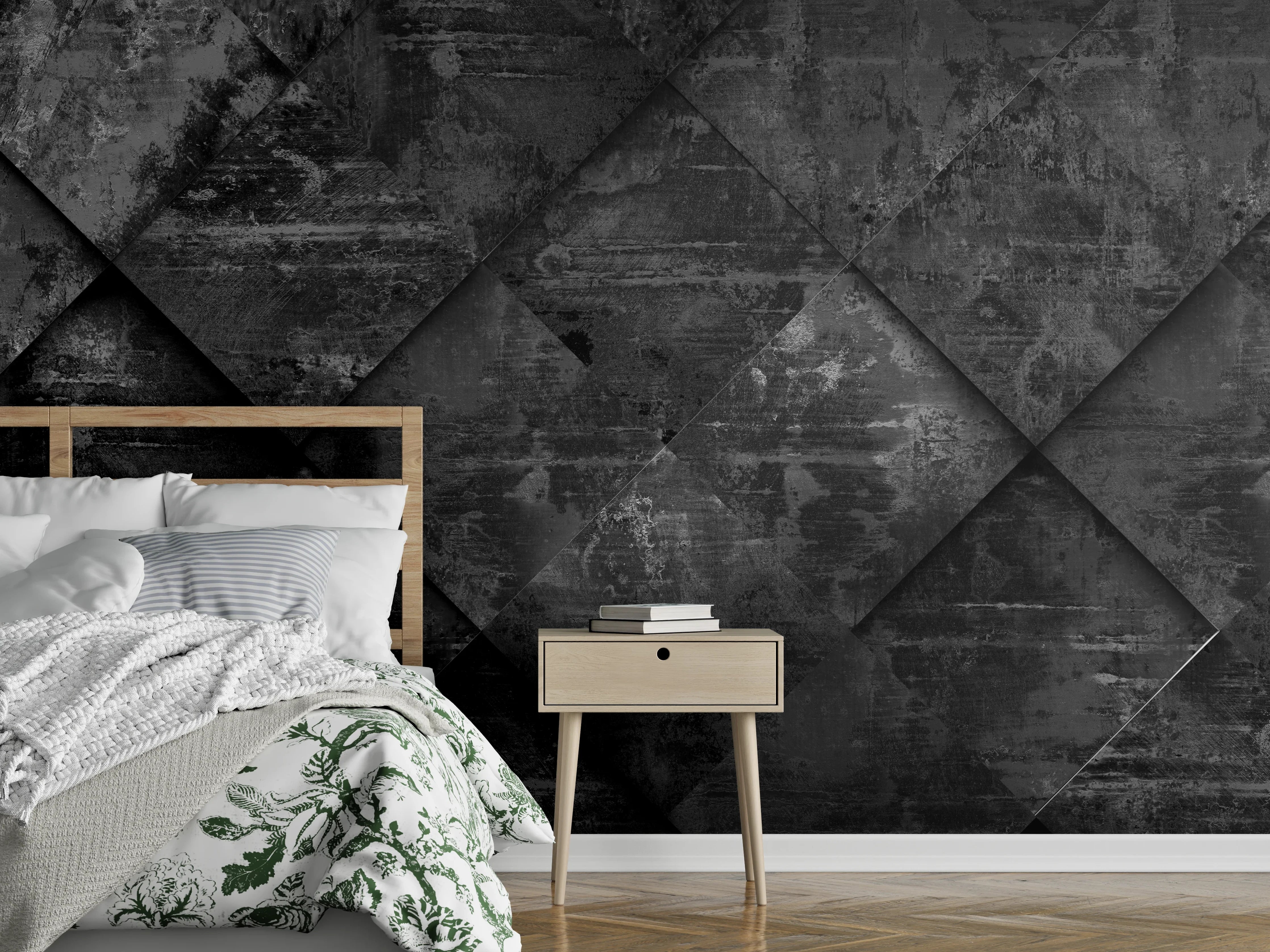 Wandverkleidung Schlafzimmer - Extra Dark Design Hintergrund