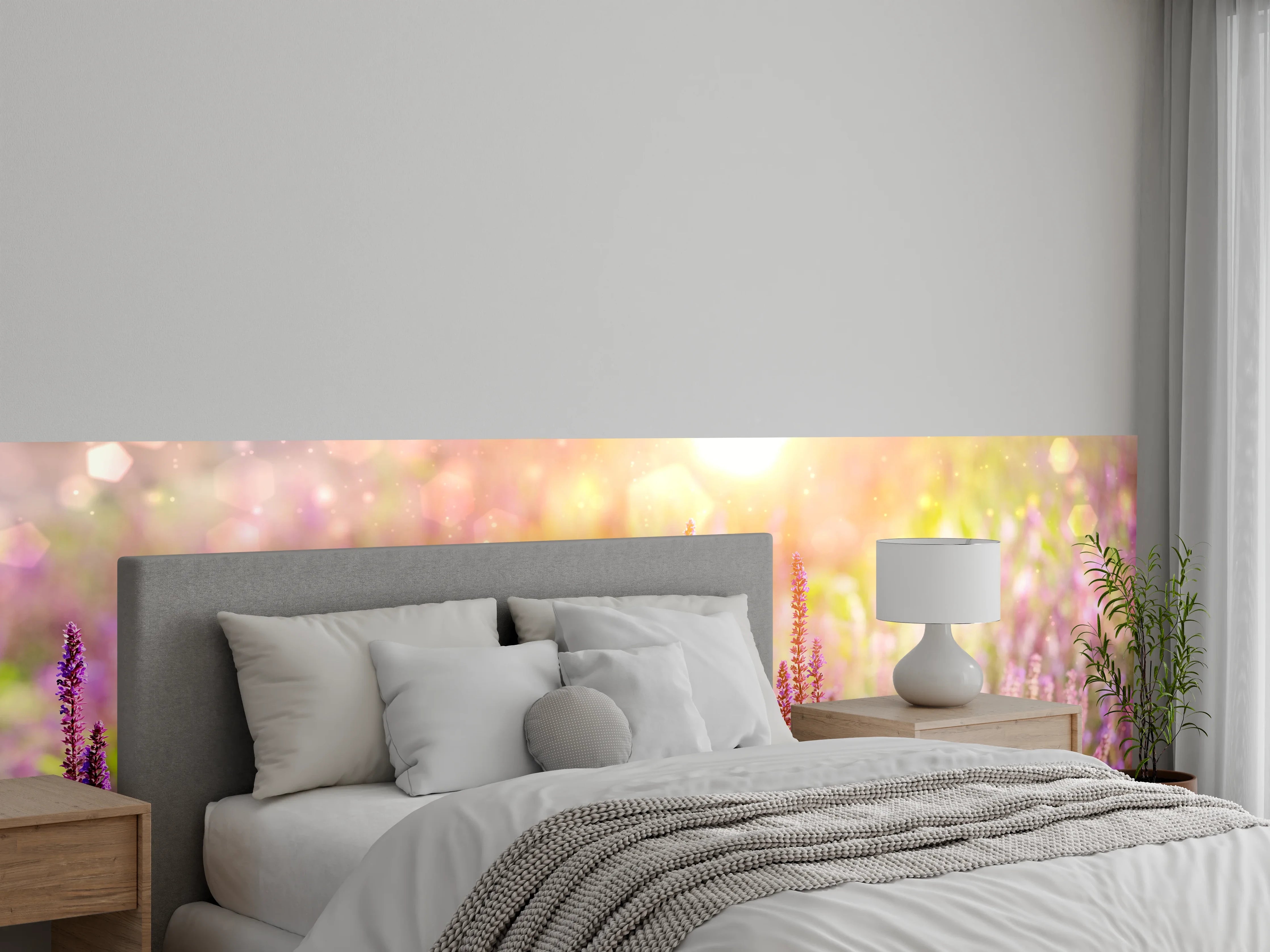 Wandverkleidung Schlafzimmer - Farbenfrohe Blüten der Ziersalbei-Pflanzen