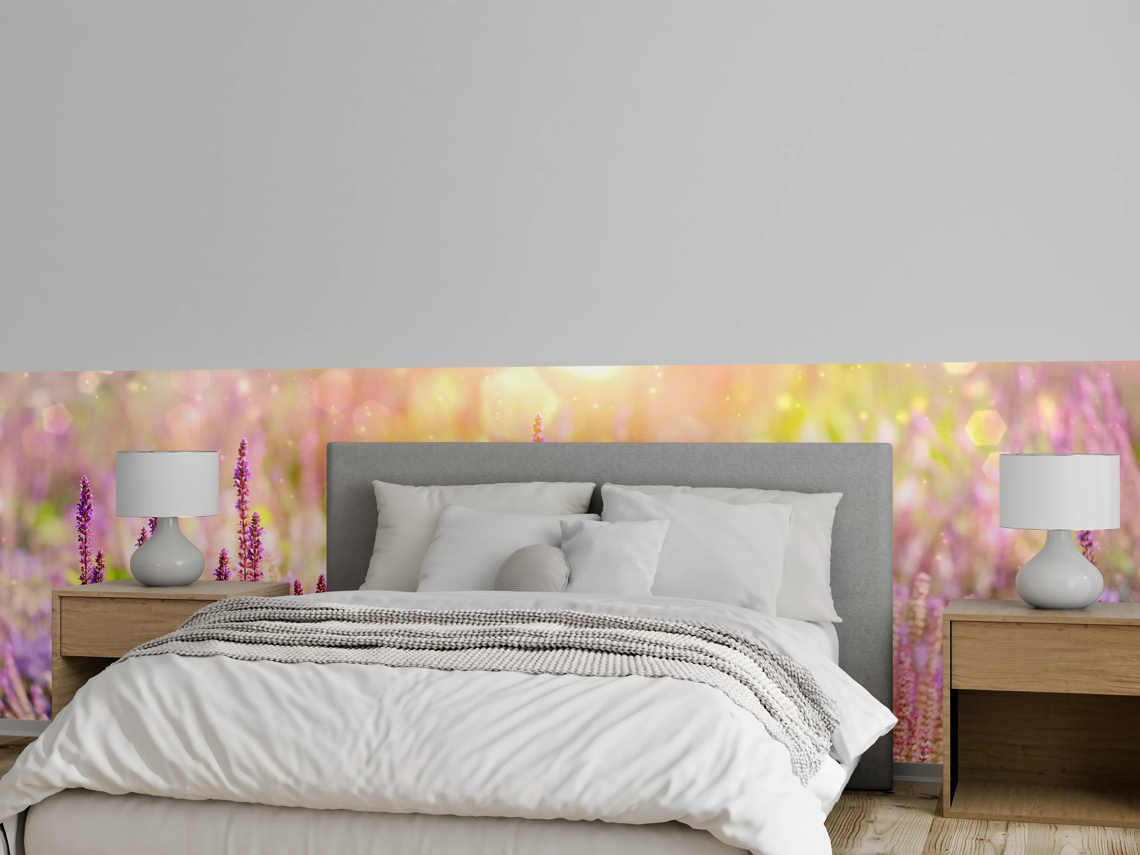 Wandverkleidung Schlafzimmer - Farbenfrohe Blüten der Ziersalbei-Pflanzen