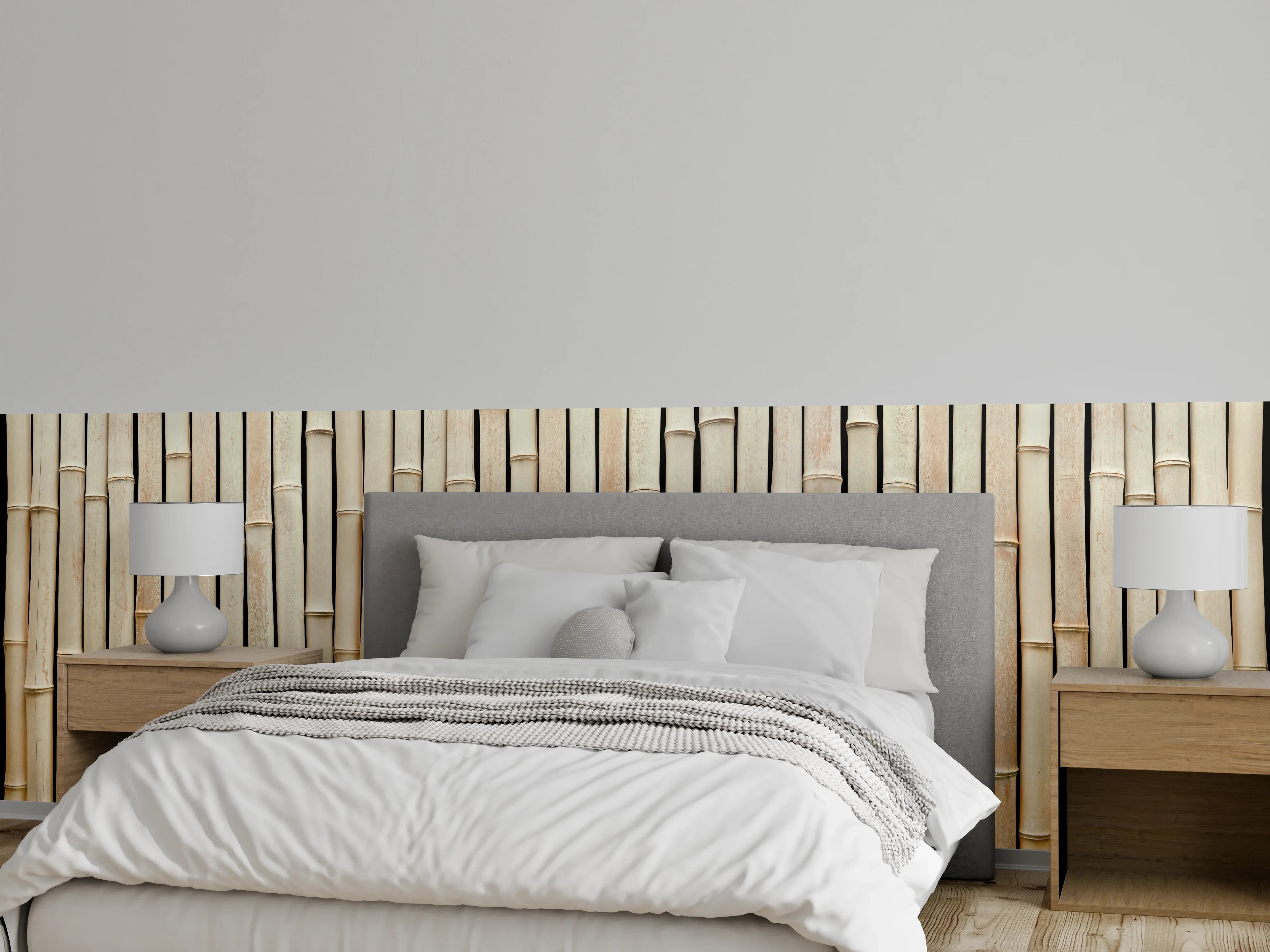 Wandverkleidung Schlafzimmer - Fassade aus schönem Bambus