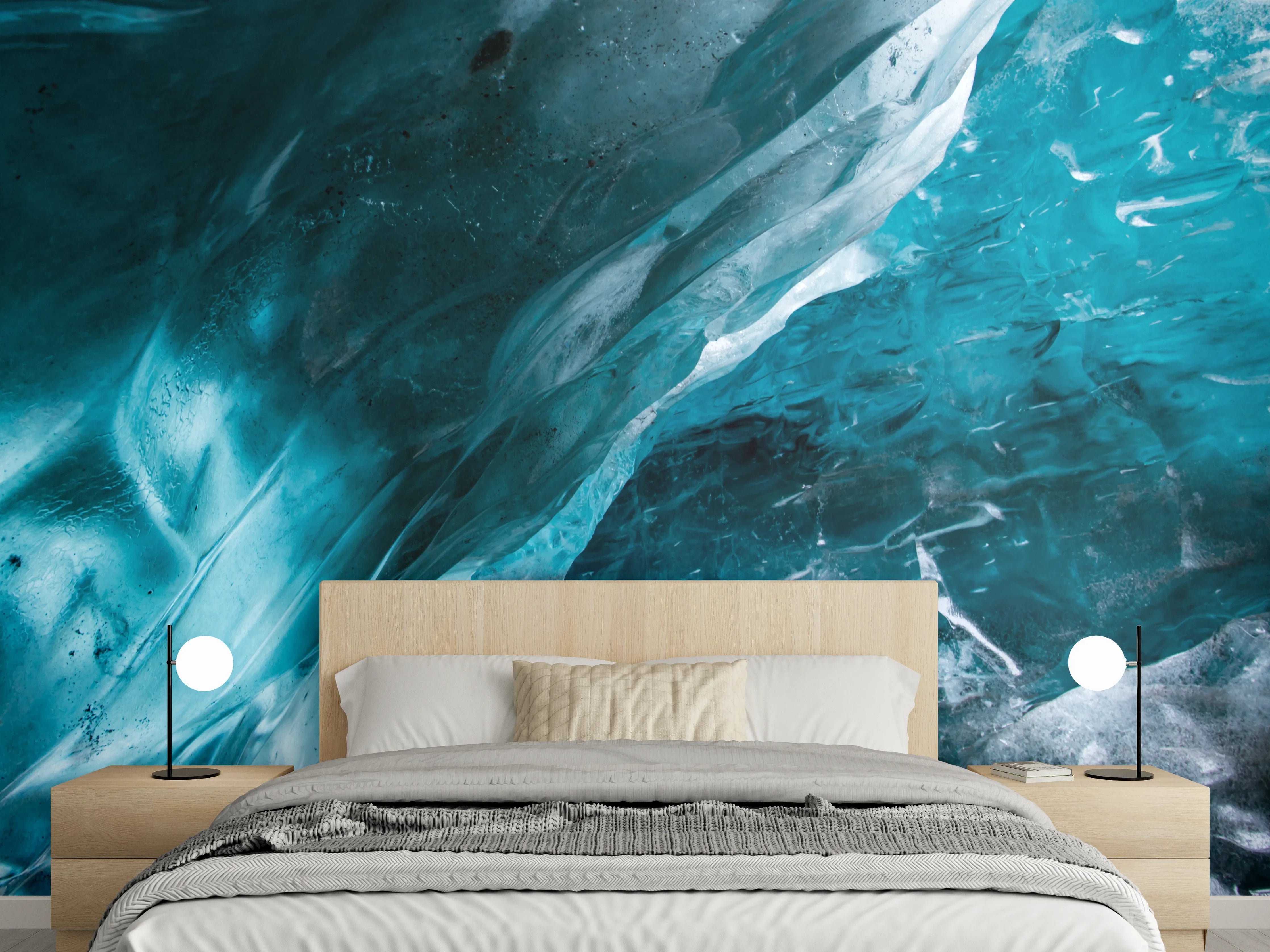 Wandverkleidung Schlafzimmer - Faszinierende Eislandschaft Wanddeko modern