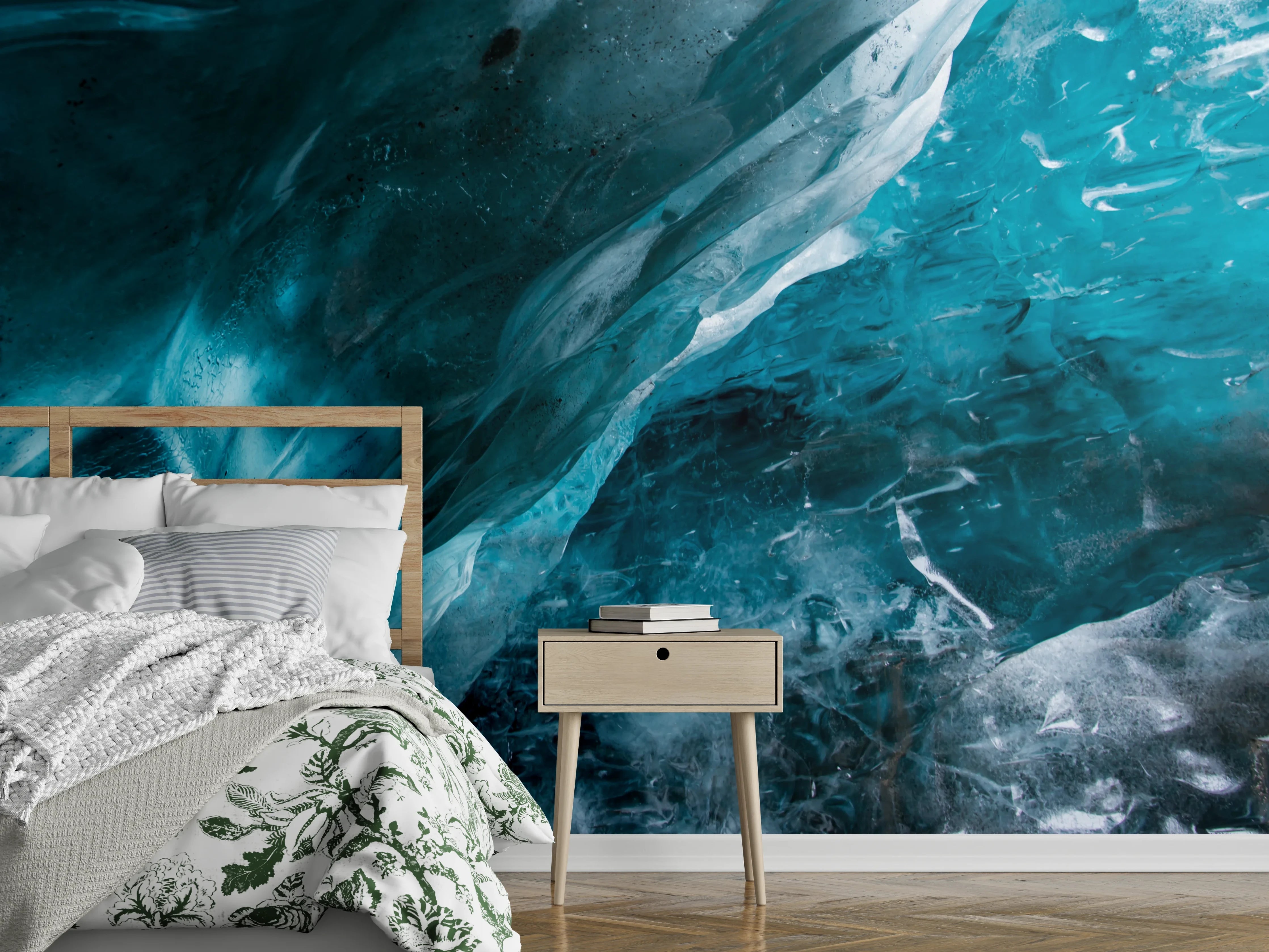 Wandverkleidung Schlafzimmer - Faszinierende Eislandschaft Wanddeko modern