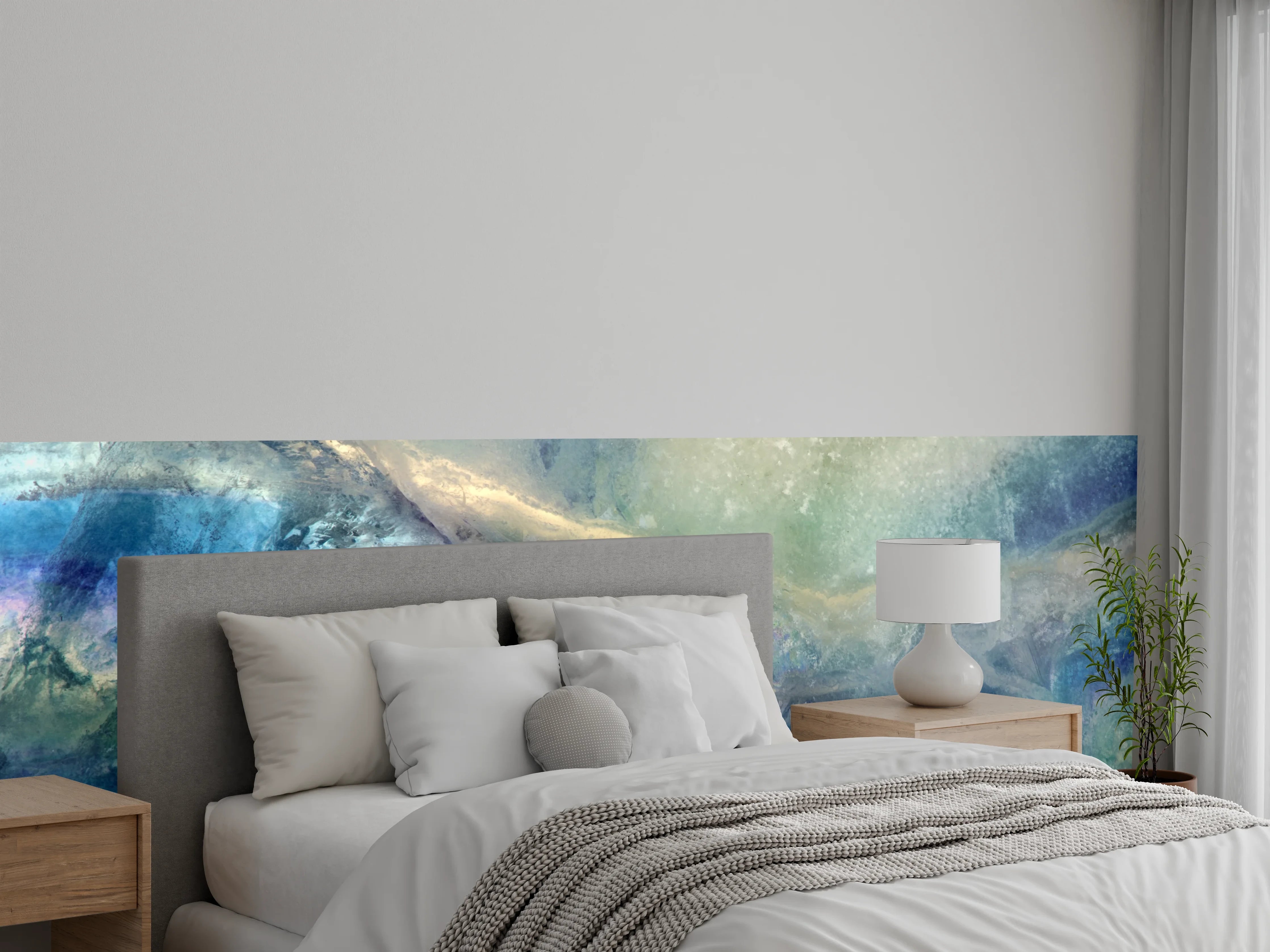 Wandverkleidung Schlafzimmer - Faszinierende Mineralstrukturen in Pastelltönen