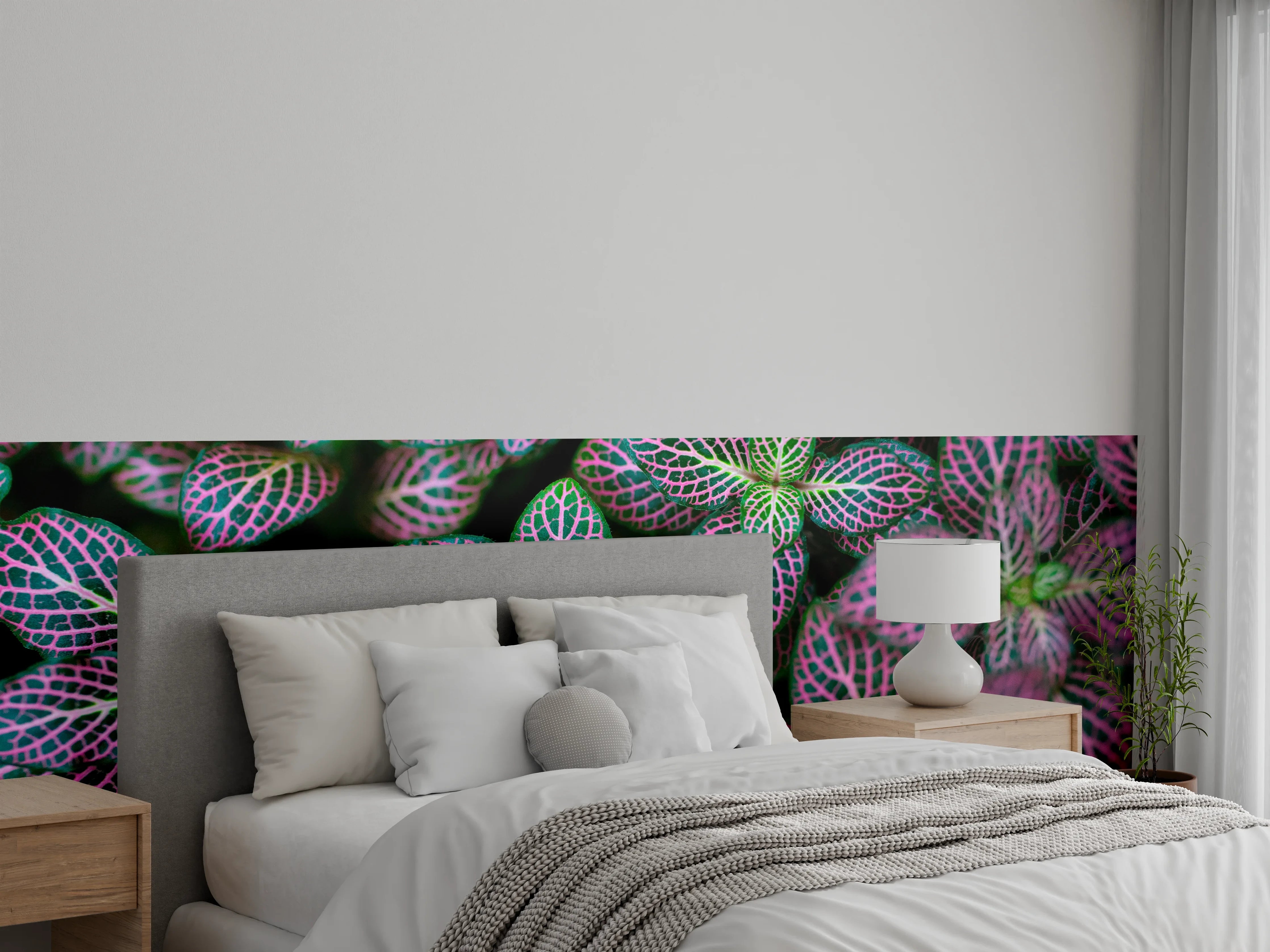 Wandverkleidung Schlafzimmer - Fittonia-Mosaikpflanze: Grünes Kunstwerk Wandbild