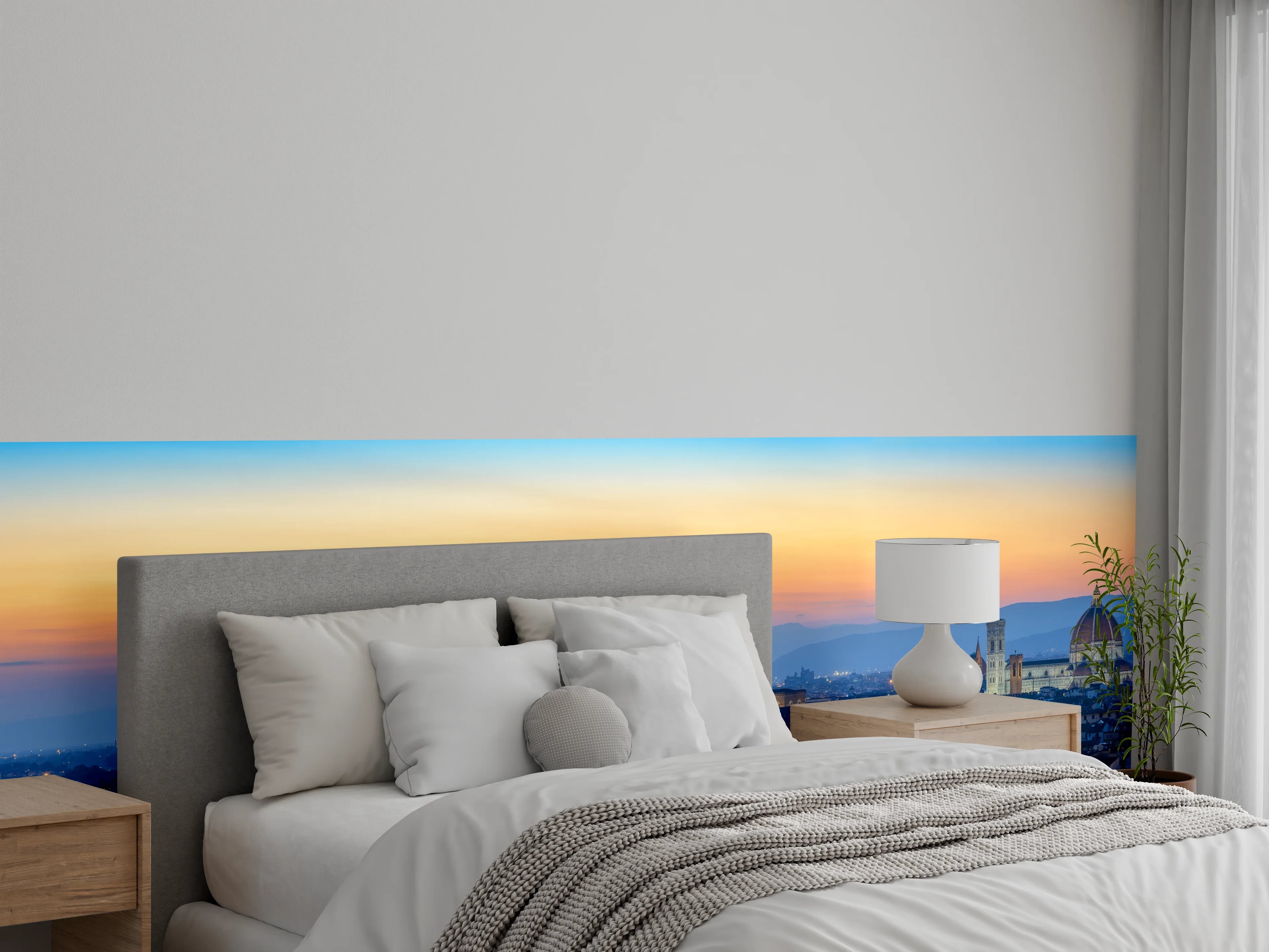 Wandverkleidung Schlafzimmer - Florenz Skyline im Sonnenuntergang