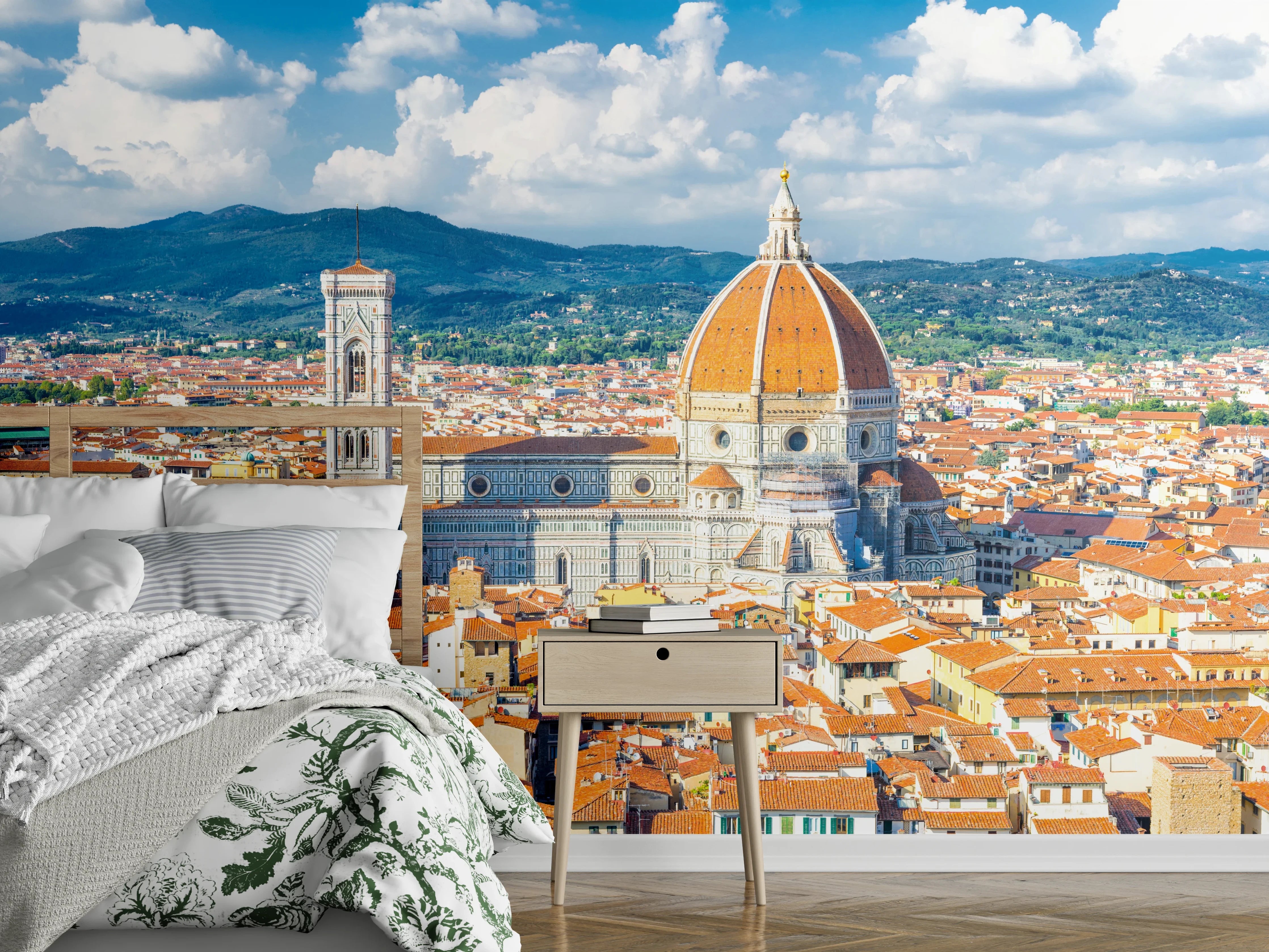 Wandverkleidung Schlafzimmer - Florenz Skyline mit Dom