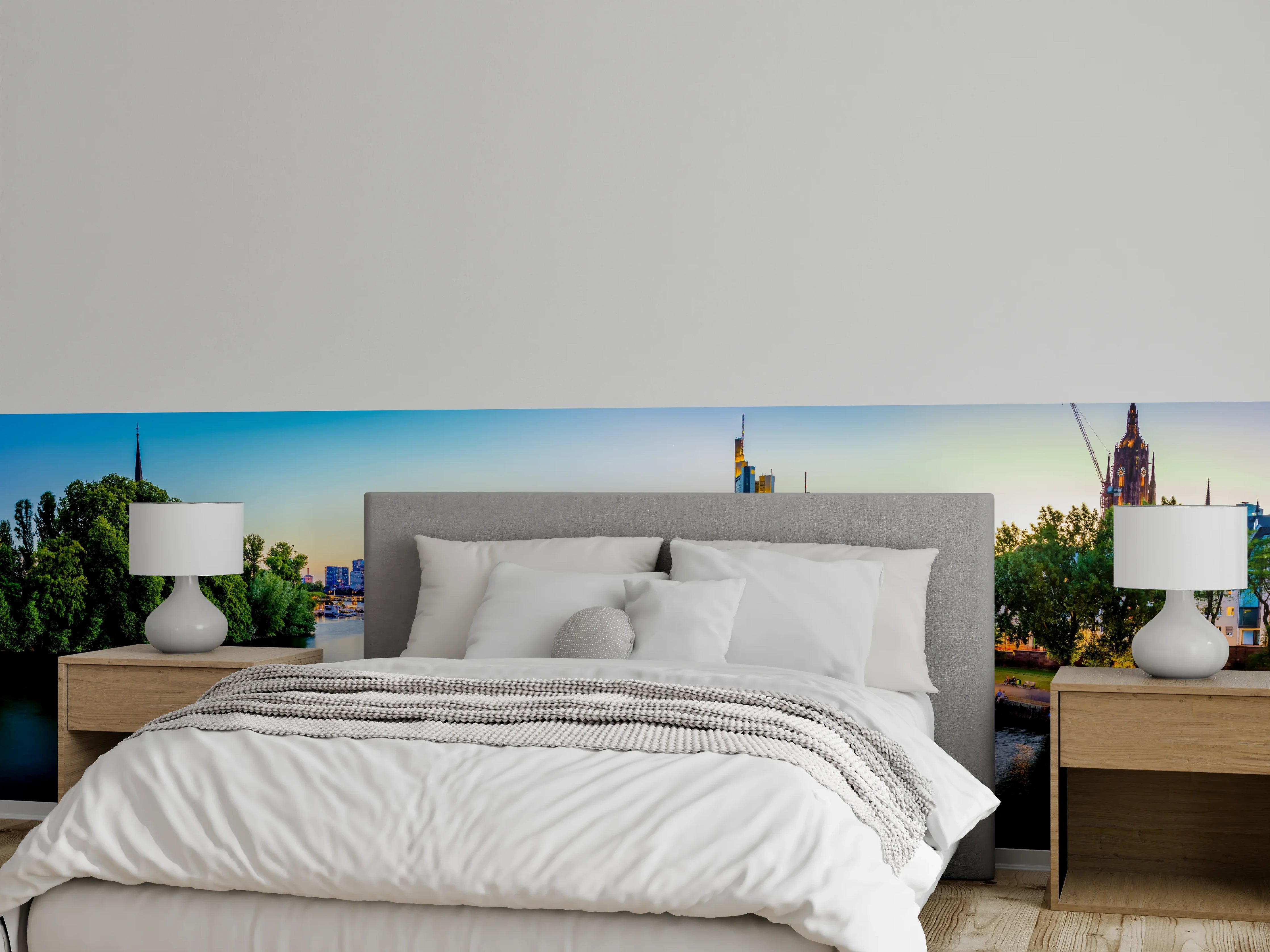 Wandverkleidung Schlafzimmer - Frankfurt Panorama Ostend