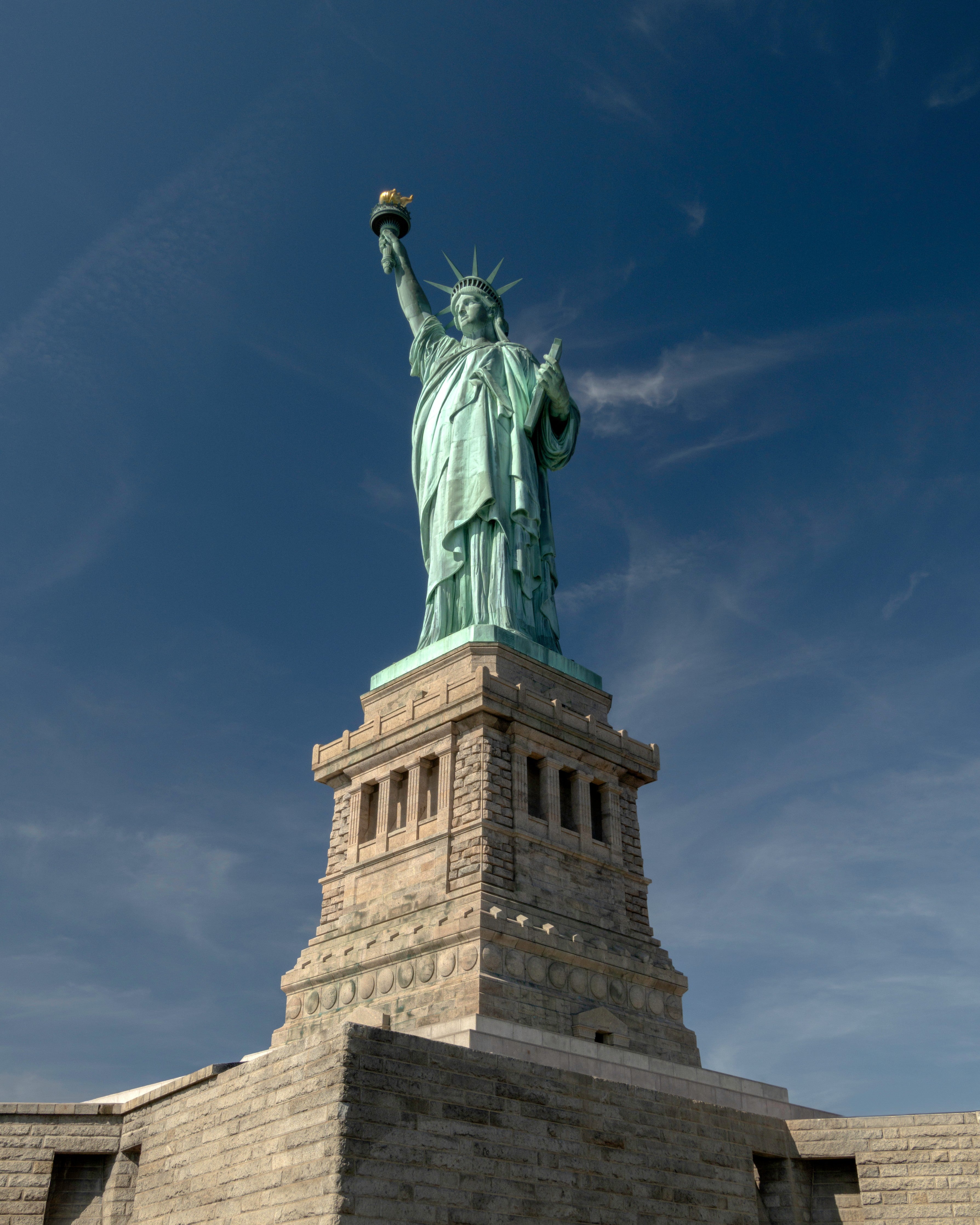 Wandverkleidung Schlafzimmer-Freiheitsstatue vor blauem Himmel