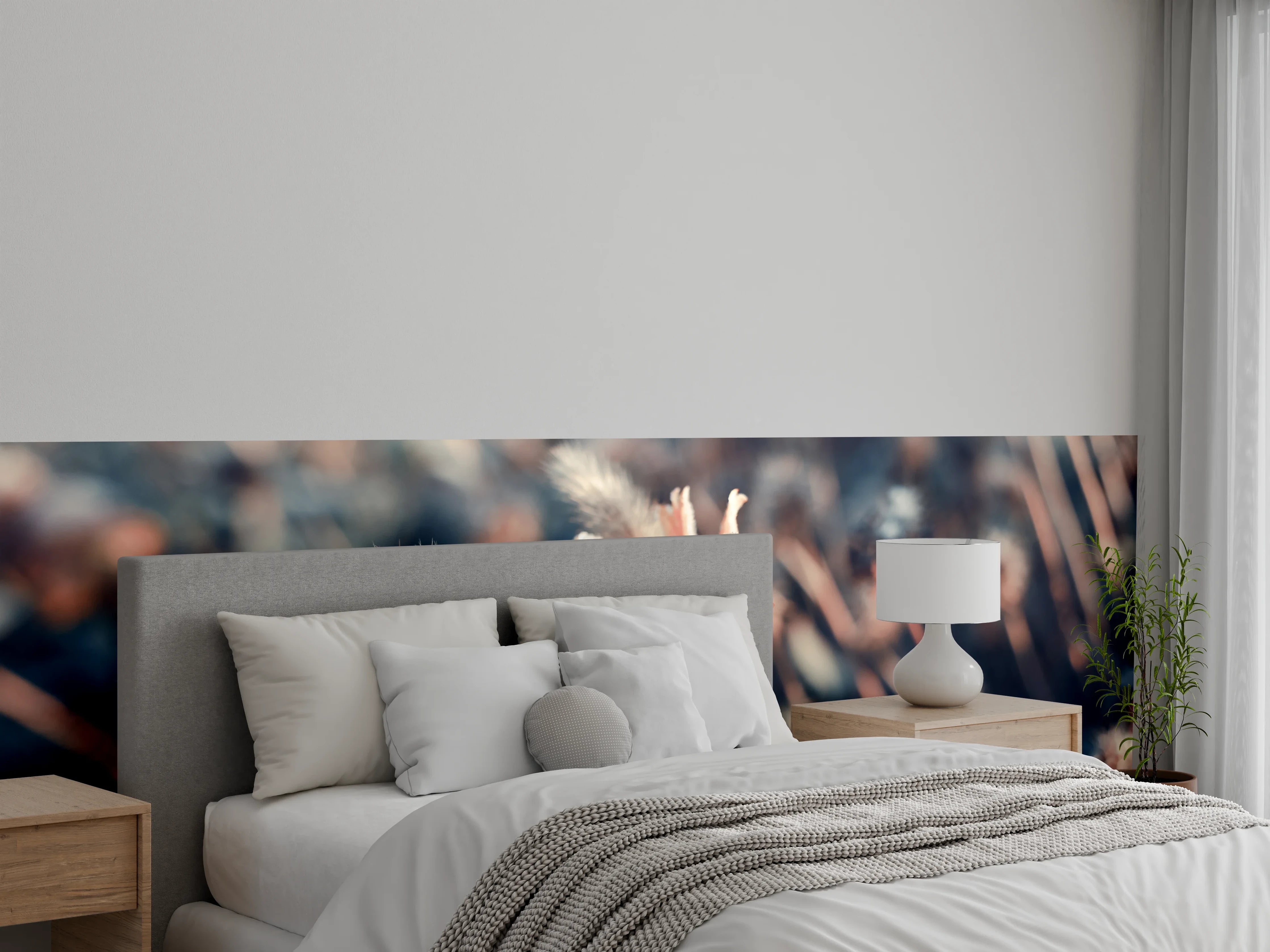 Wandverkleidung Schlafzimmer - Frostige Blüte Makro Naturfoto