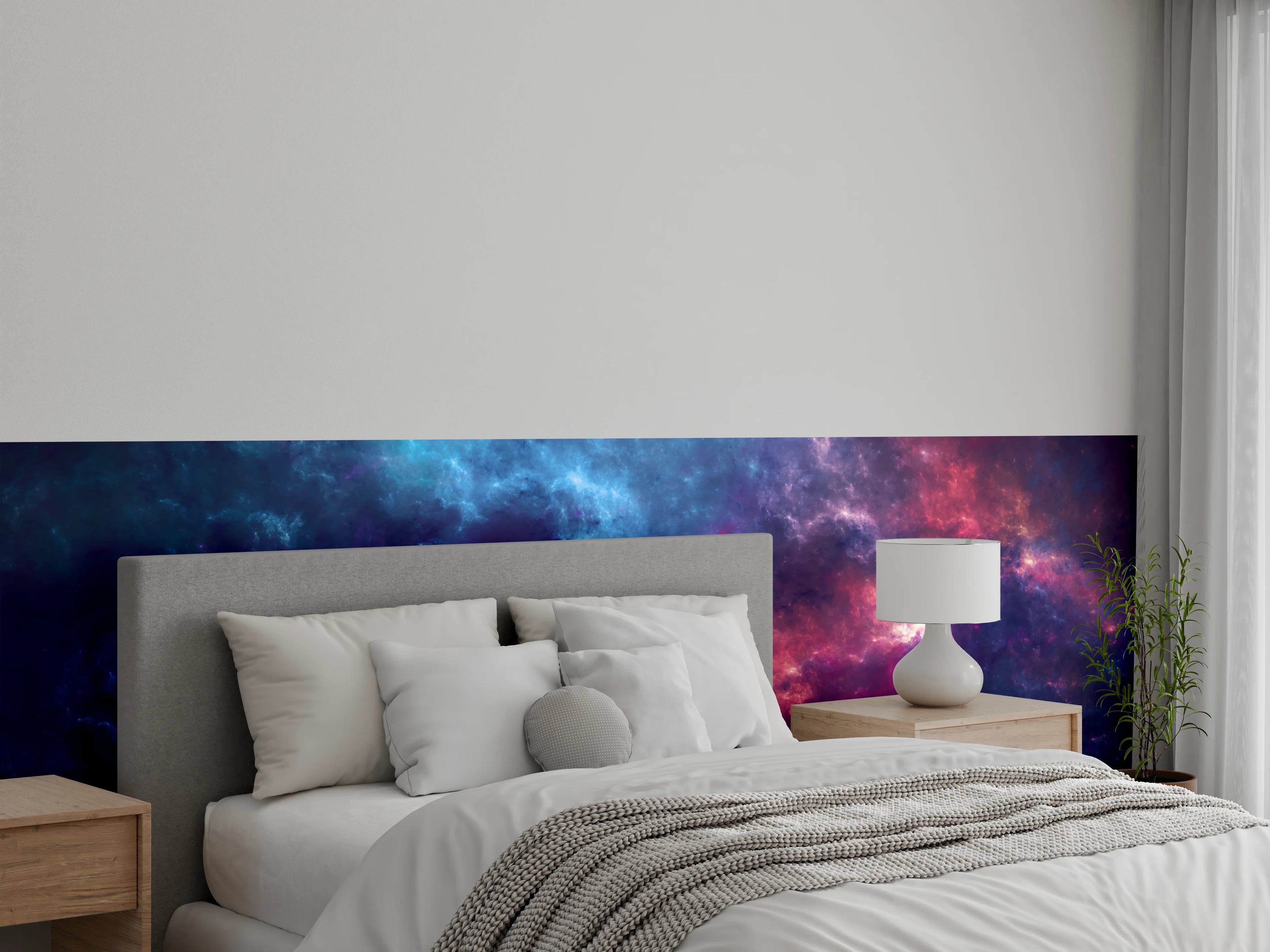 Wandverkleidung Schlafzimmer - Galaktisches Nebel-Design Wandpaneel