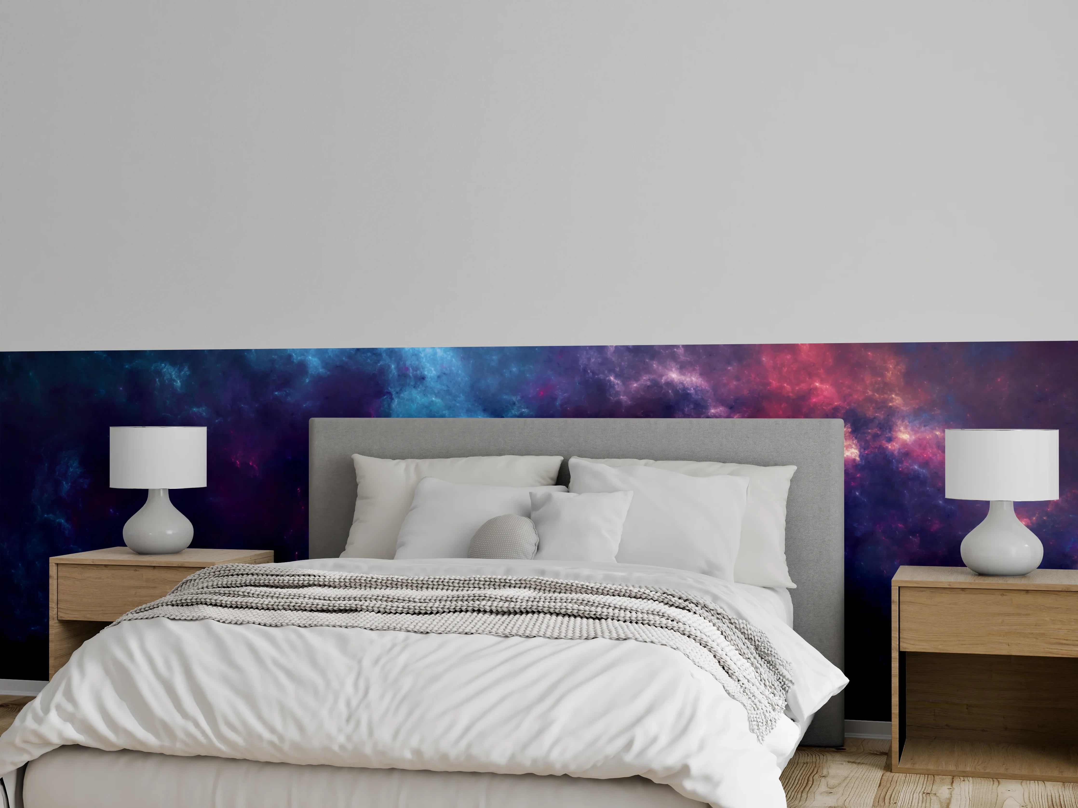 Wandverkleidung Schlafzimmer - Galaktisches Nebel-Design Wandpaneel