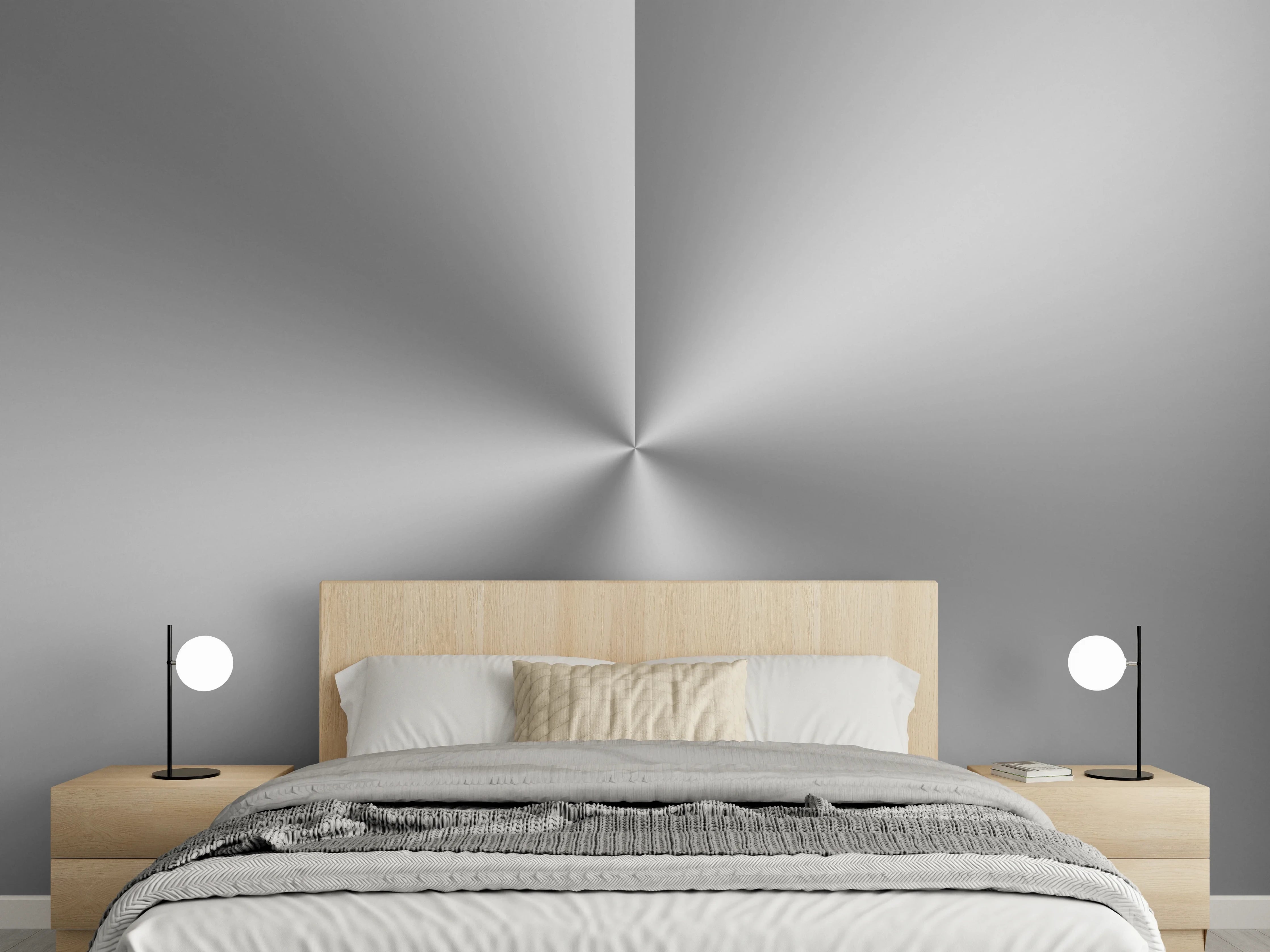 Wandverkleidung Schlafzimmer - Gebürstetes Metall