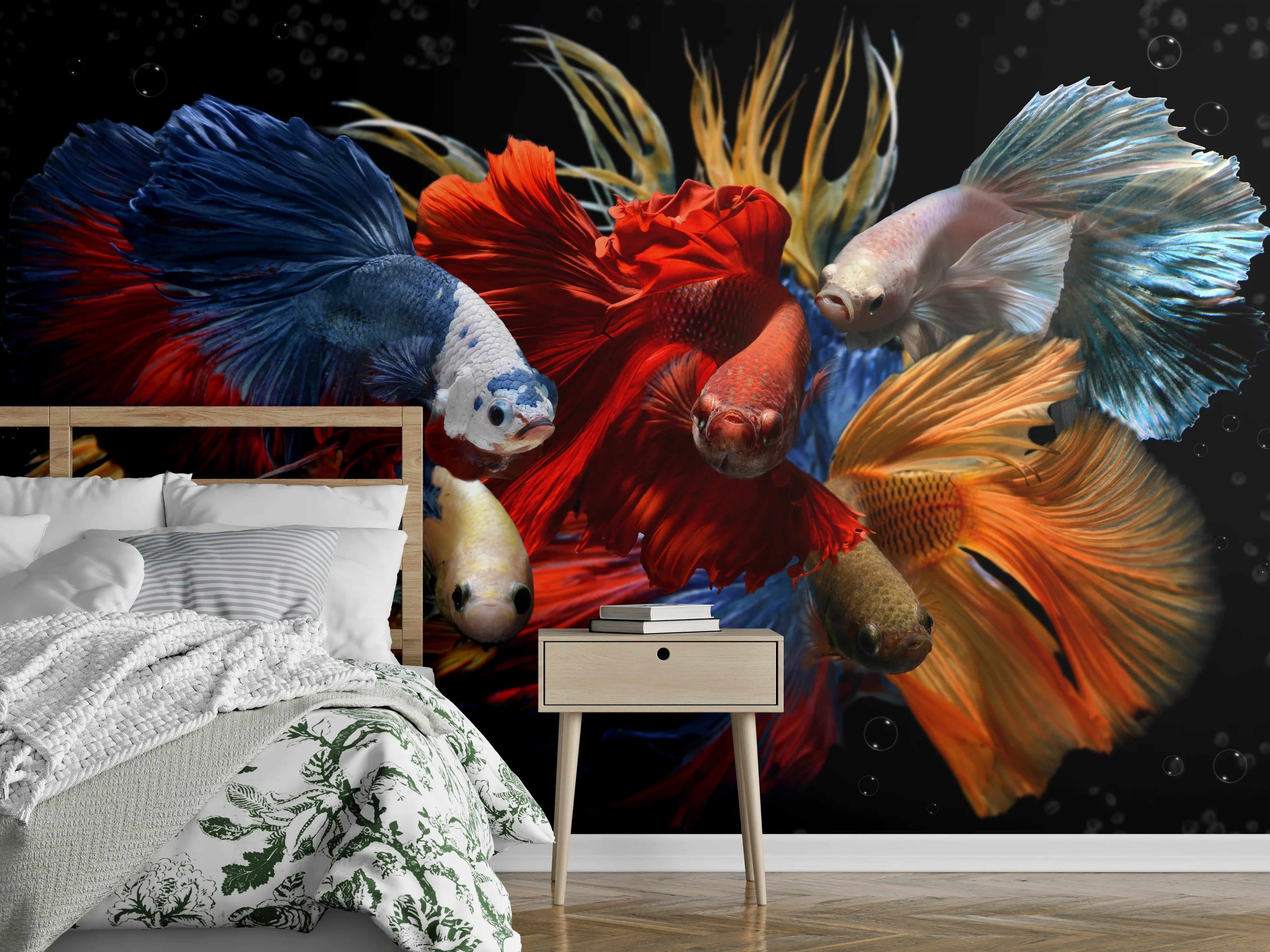 Wandverkleidung Schlafzimmer - Gemischte bunte Fantasie betta