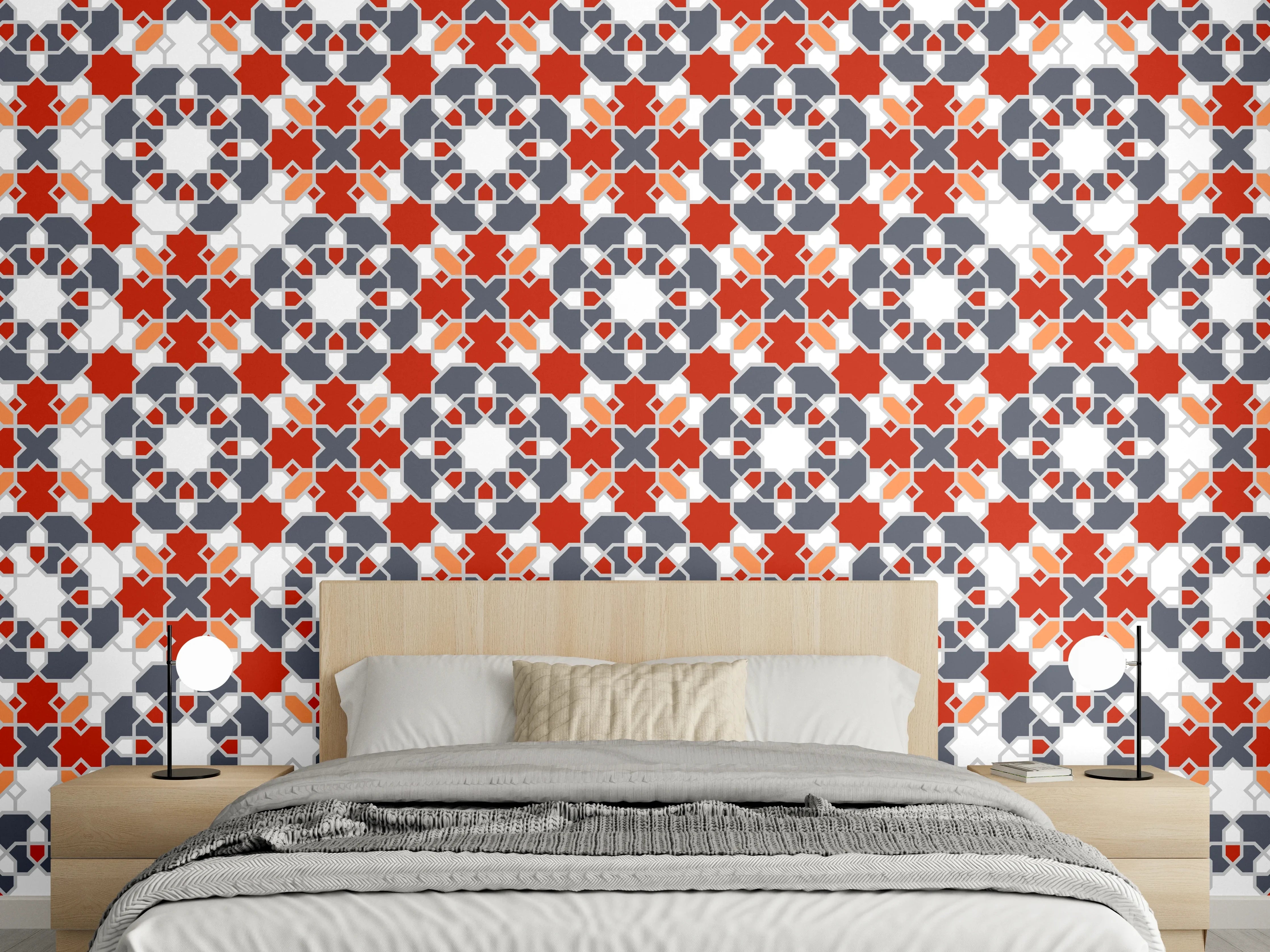 Wandverkleidung Schlafzimmer - Geometrische Fliesen