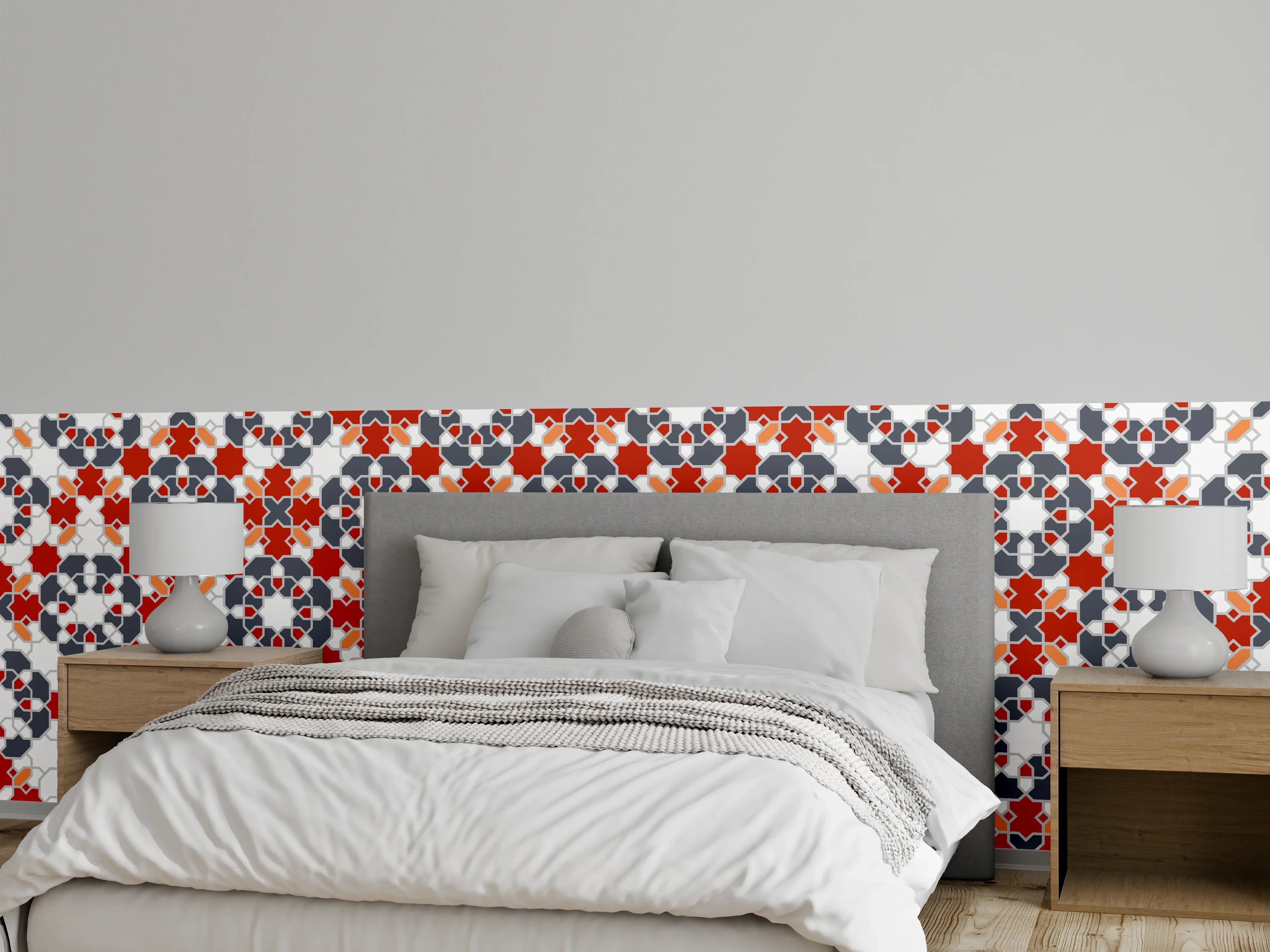 Wandverkleidung Schlafzimmer - Geometrische Fliesen