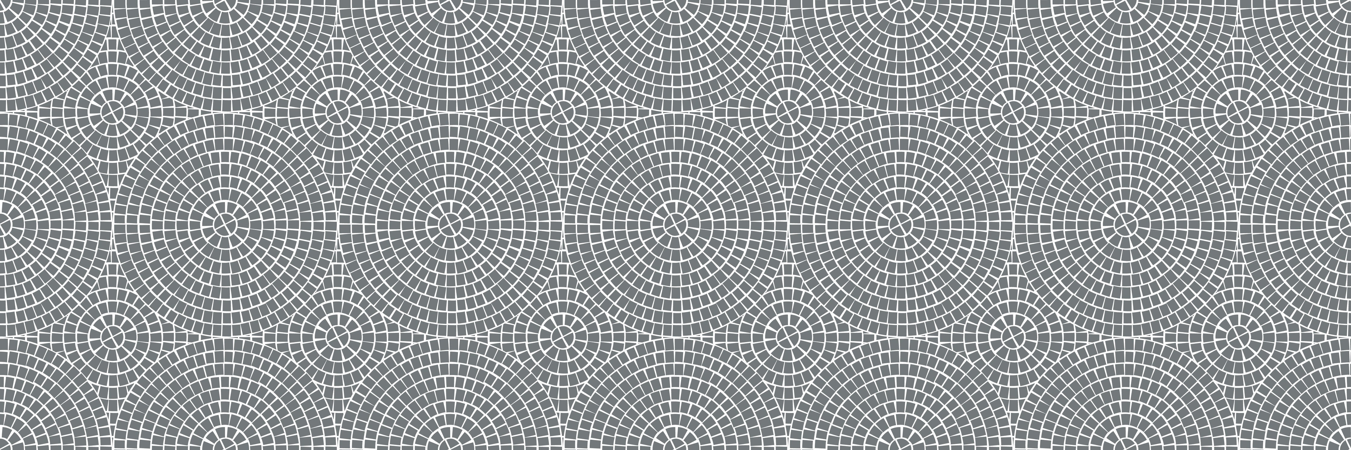 Wandverkleidung Schlafzimmer-Geometrisches Kreismuster Grau-Weiß Optik