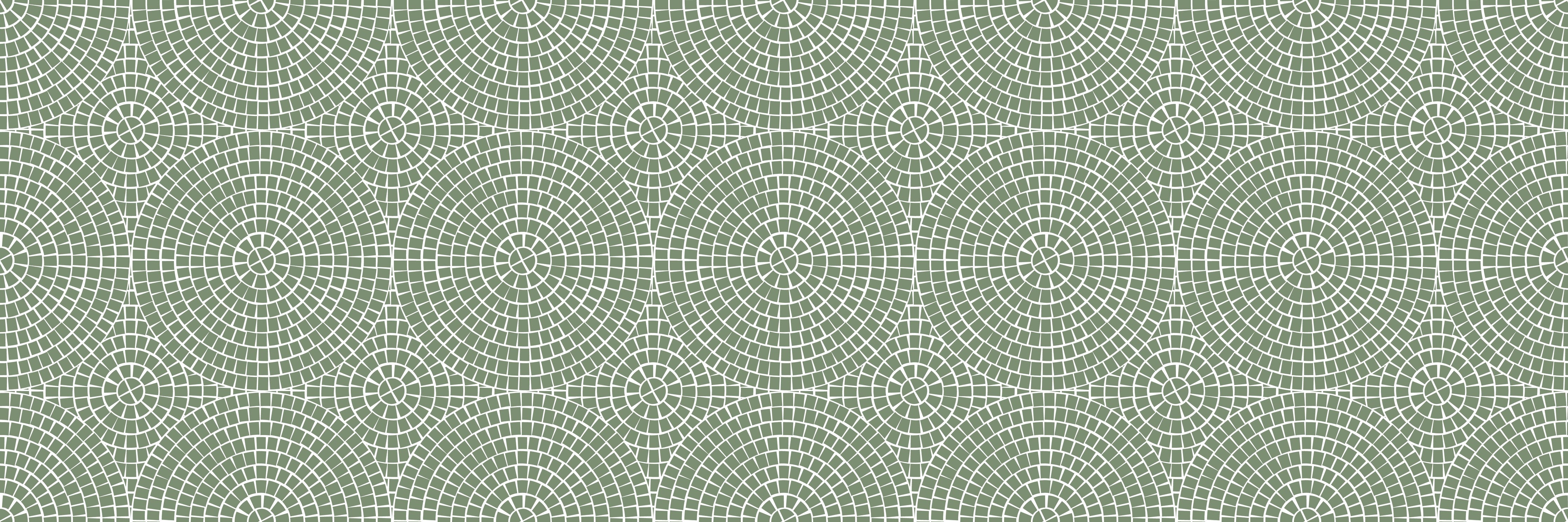Wandverkleidung Schlafzimmer-Geometrisches Retro Muster in Grünweiß