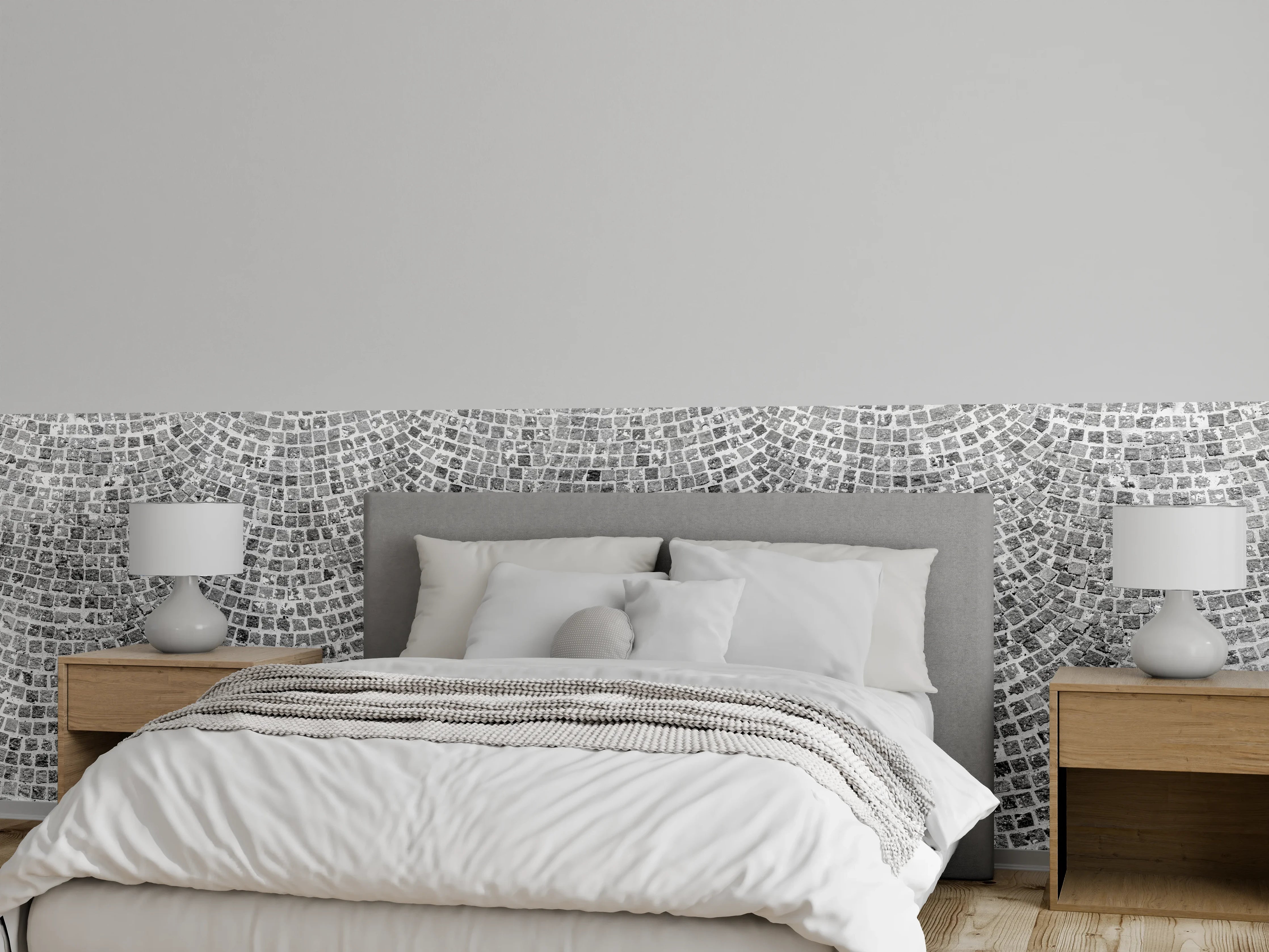 Wandverkleidung Schlafzimmer - Gepflasterte Straßenoberfläche