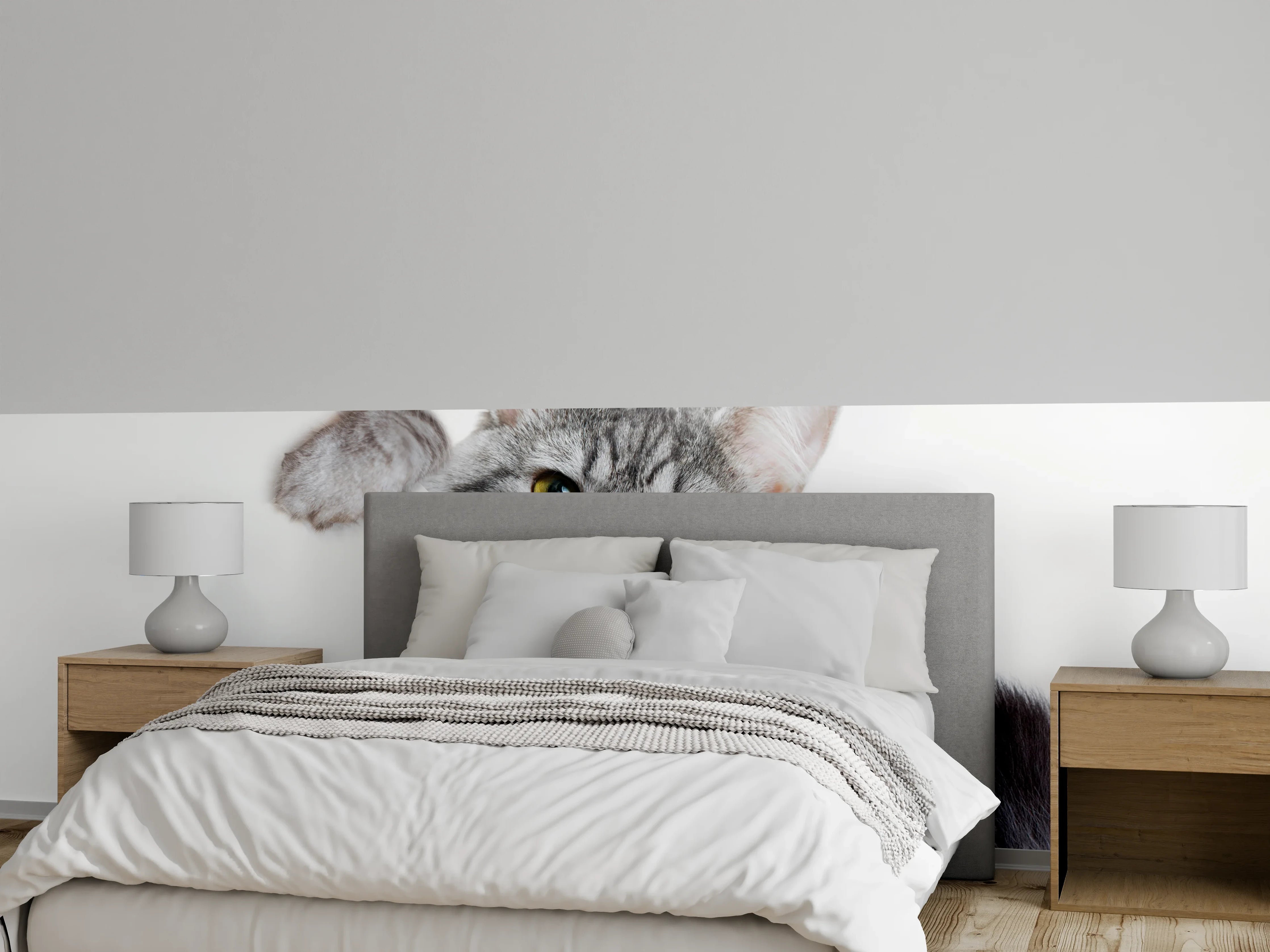 Wandverkleidung Schlafzimmer - Getigertes Kätzchen