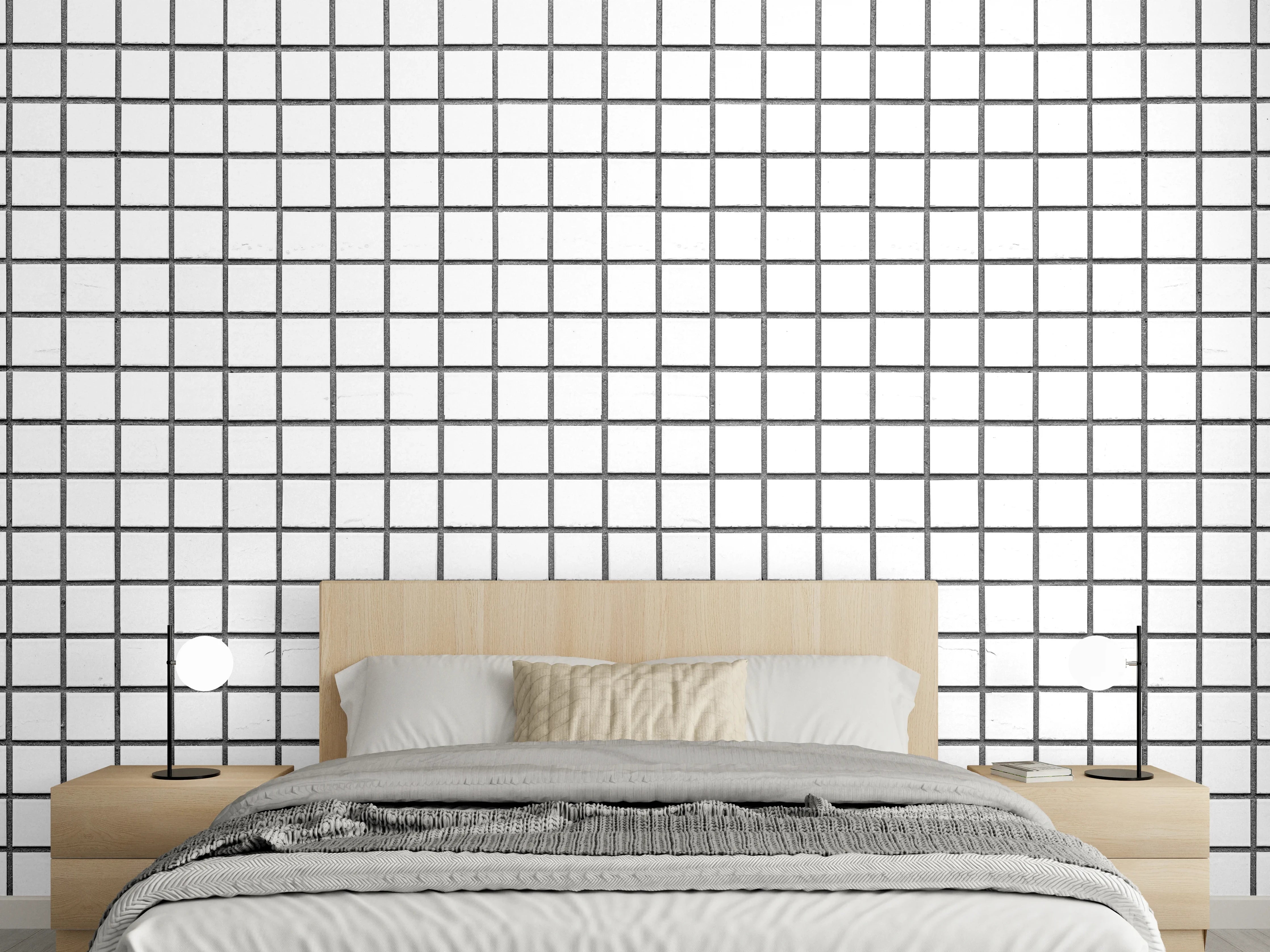 Wandverkleidung Schlafzimmer - Gittermuster