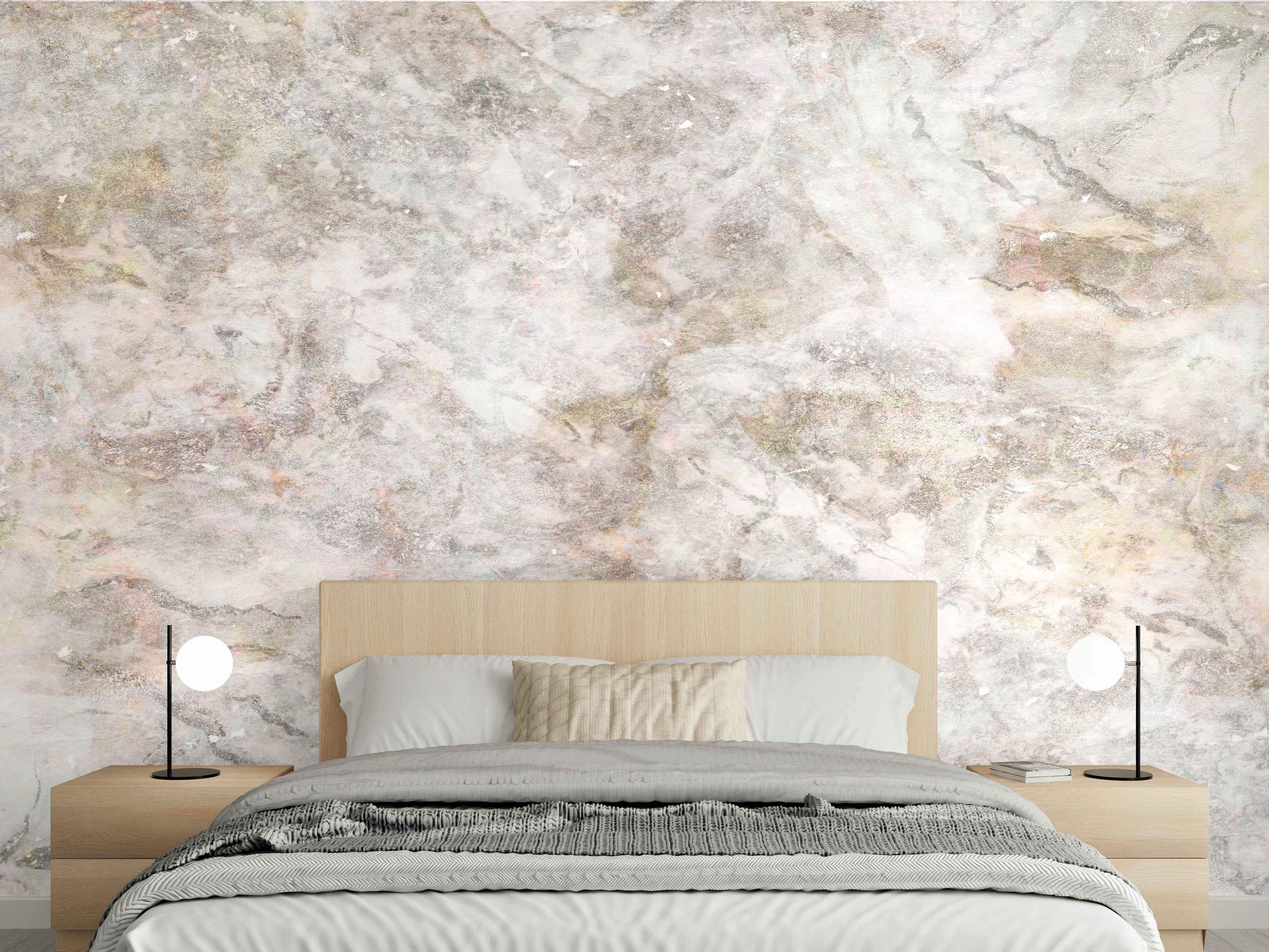 Wandverkleidung Schlafzimmer - Glänzende abstrakte Marmortextur