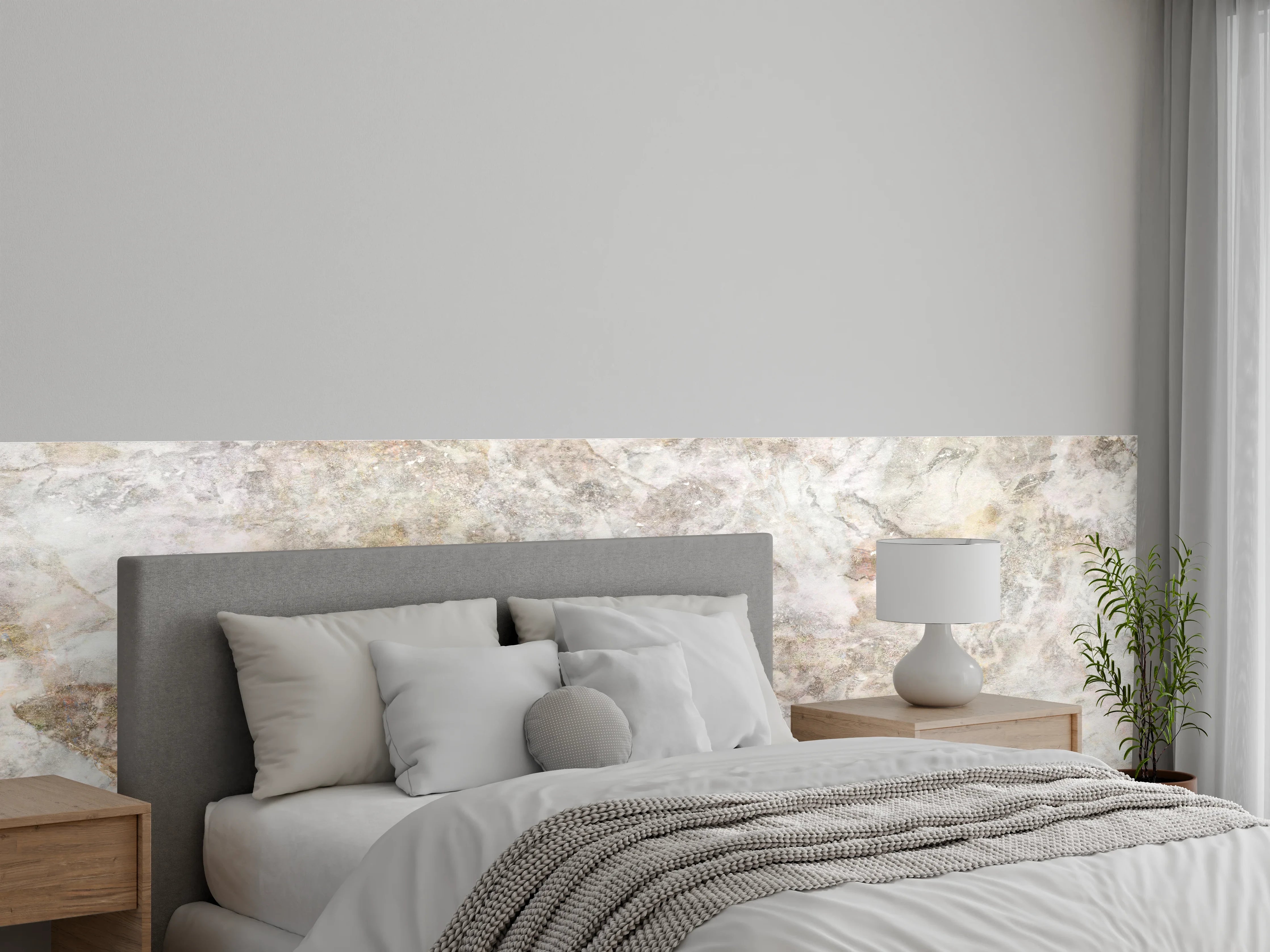 Wandverkleidung Schlafzimmer - Glänzende abstrakte Marmortextur