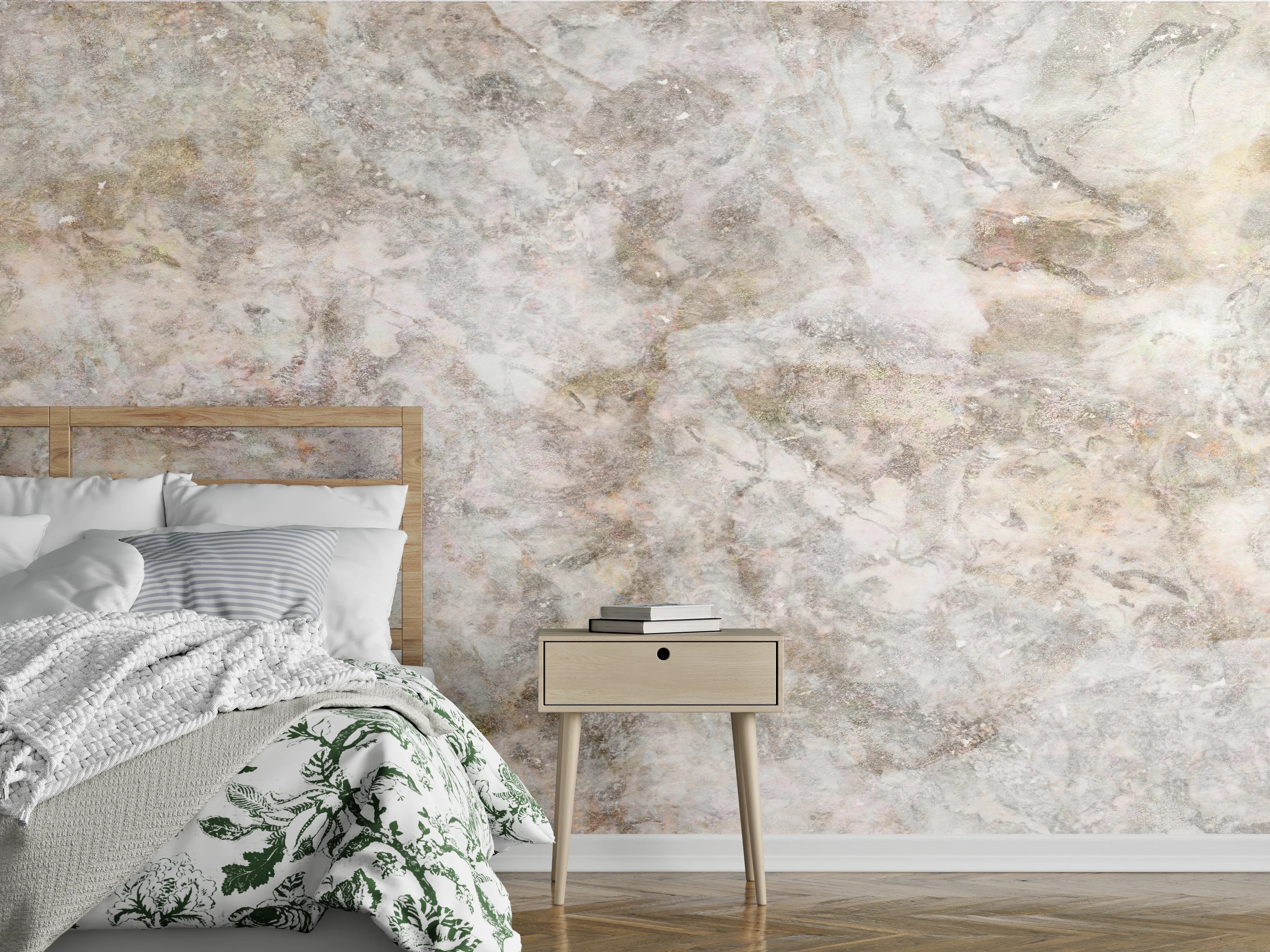 Wandverkleidung Schlafzimmer - Glänzende abstrakte Marmortextur