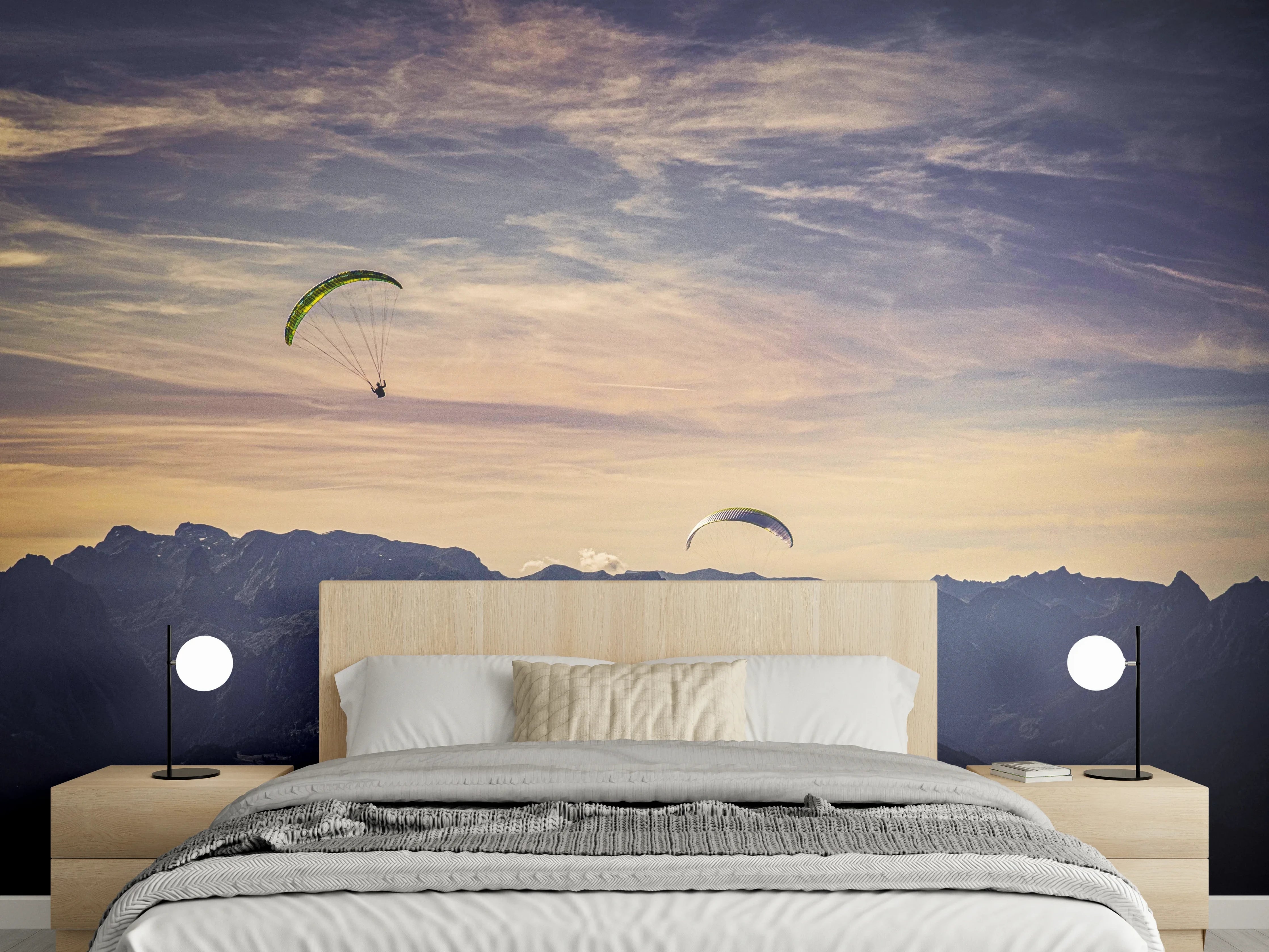 Wandverkleidung Schlafzimmer - Gleitschirmfliegen in Österreich