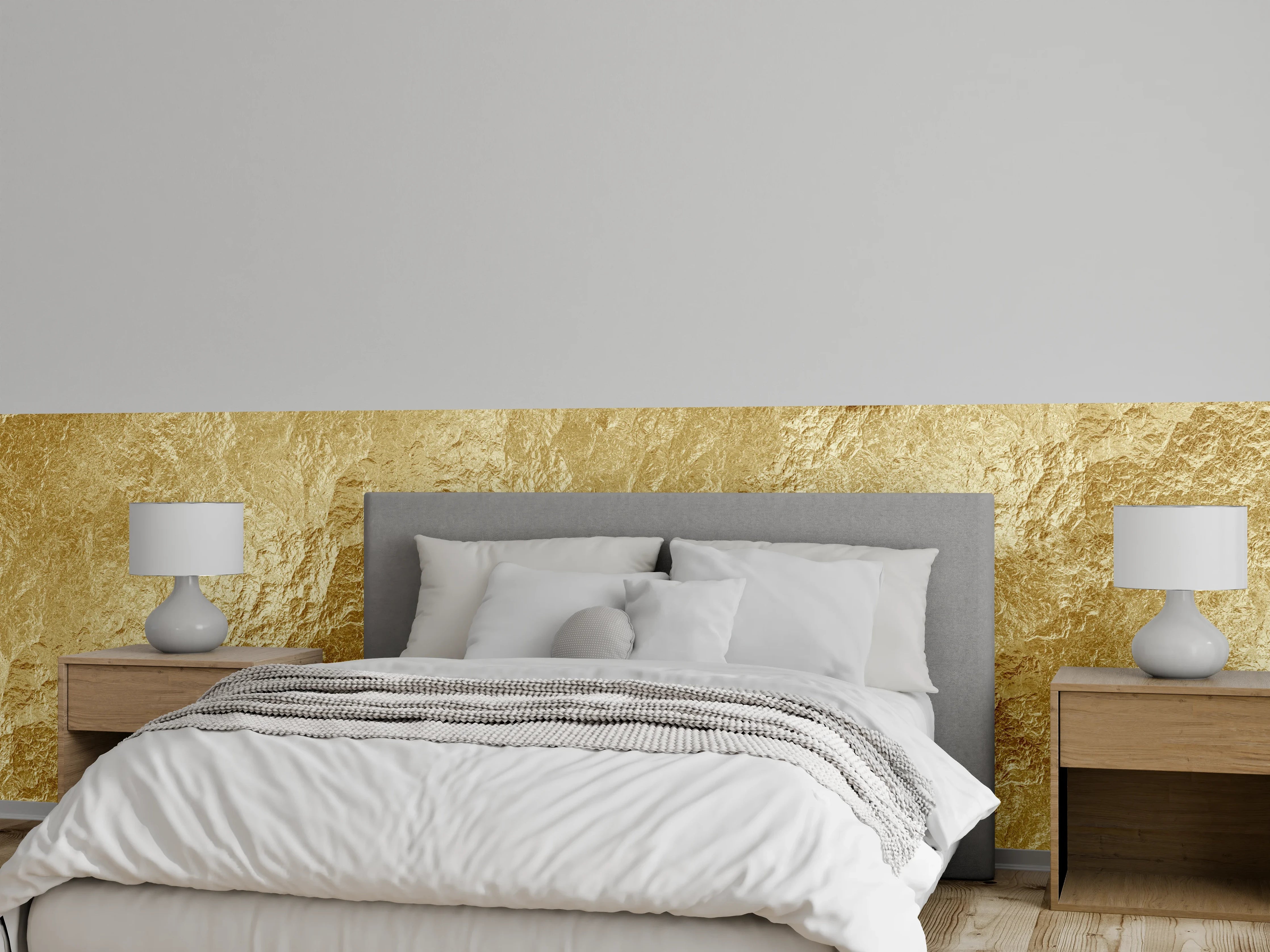 Wandverkleidung Schlafzimmer - Goldene Luxus Textur
