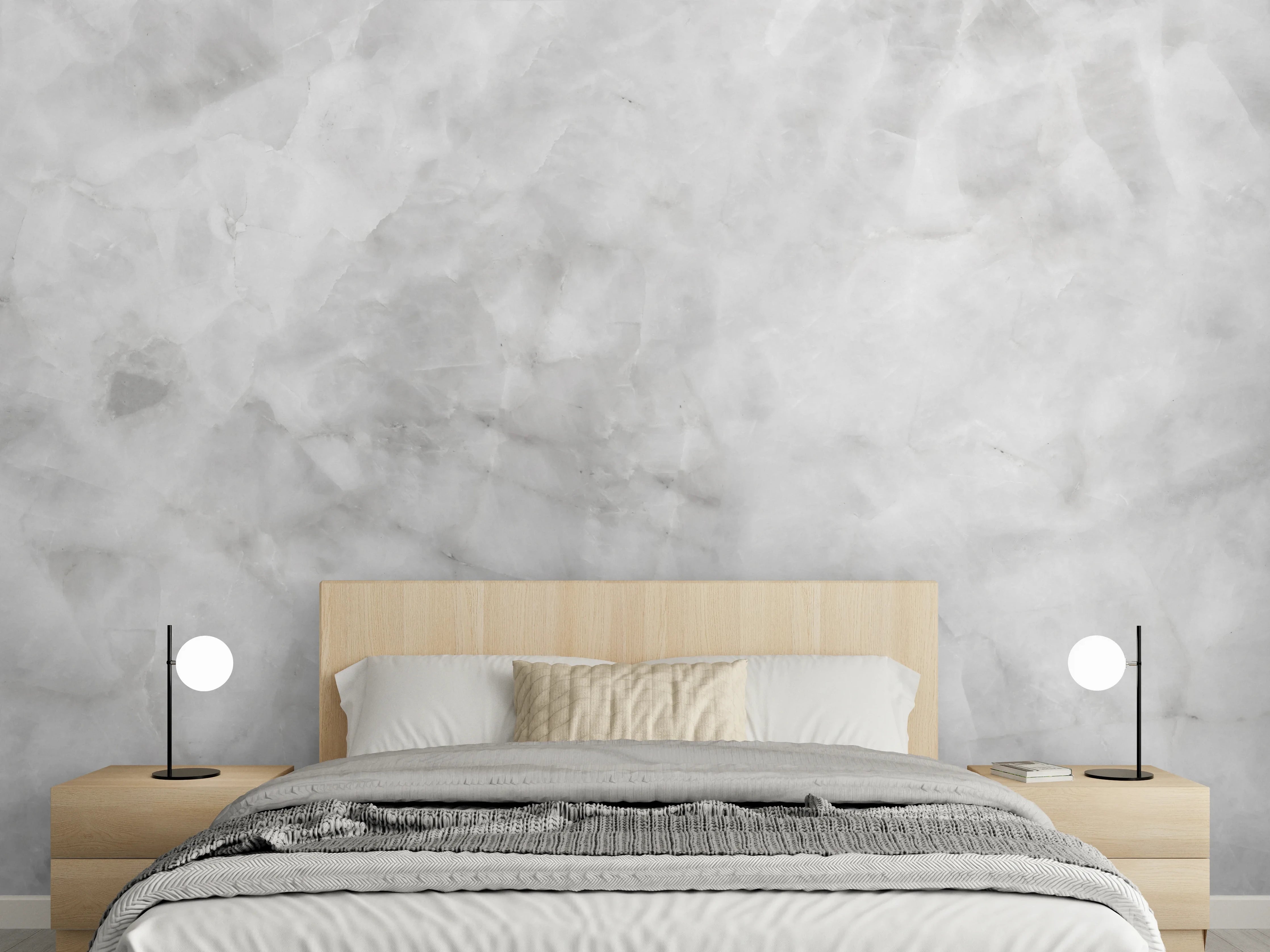 Wandverkleidung Schlafzimmer - Gräuliche Marmor Textur
