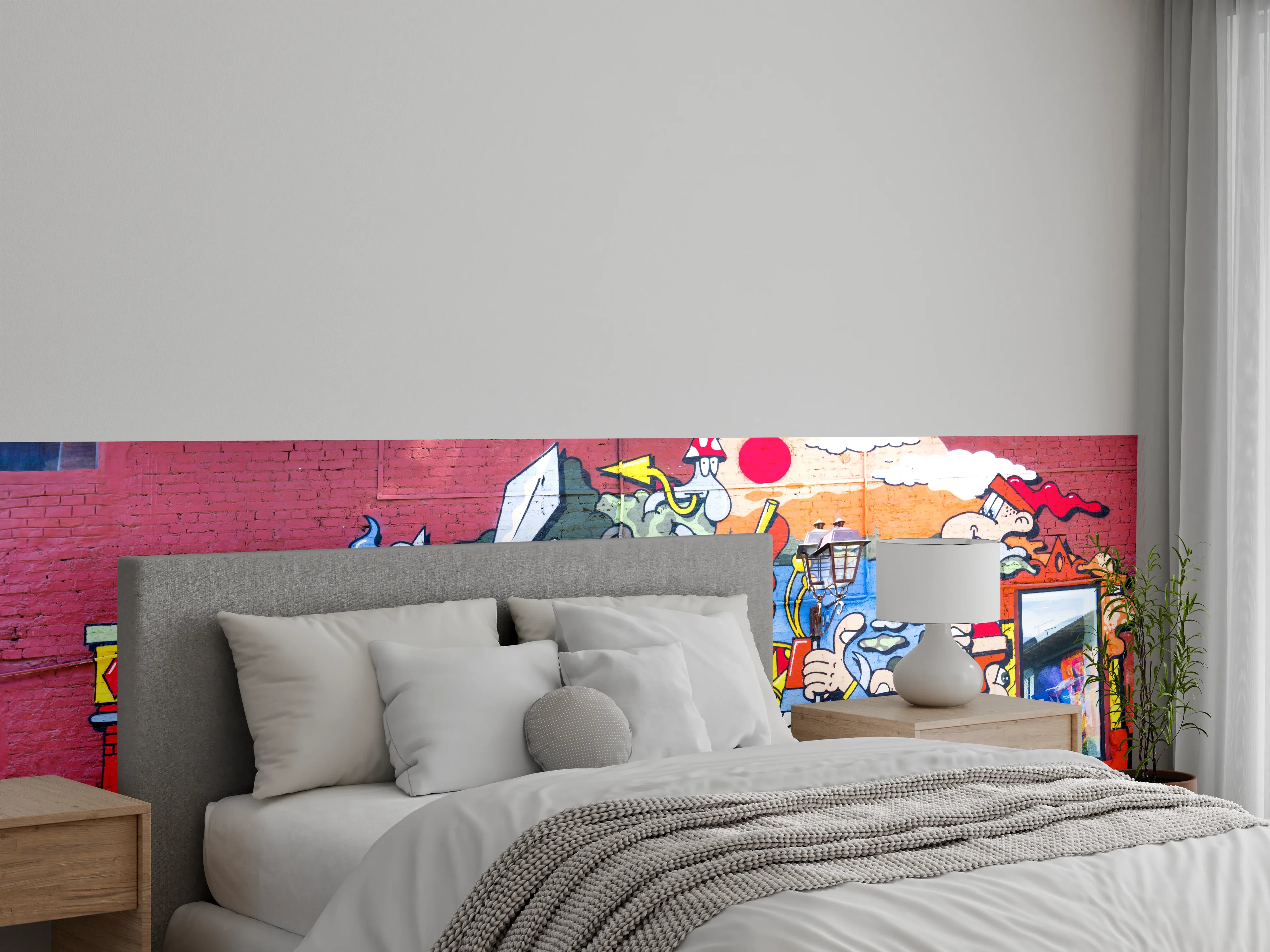 Wandverkleidung Schlafzimmer - Graffiti Wand - Urban Streetstyle